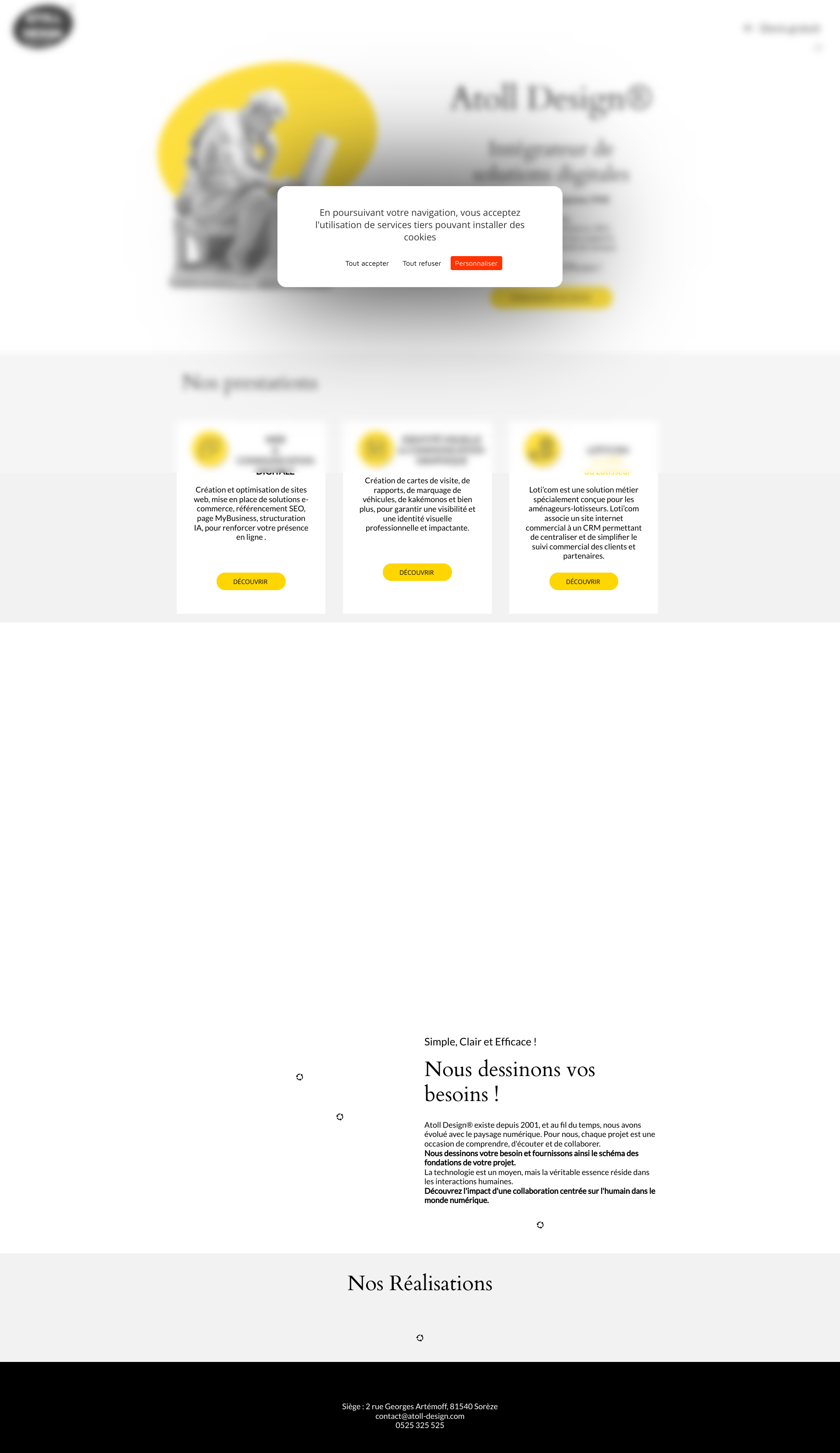 Aperçu du site