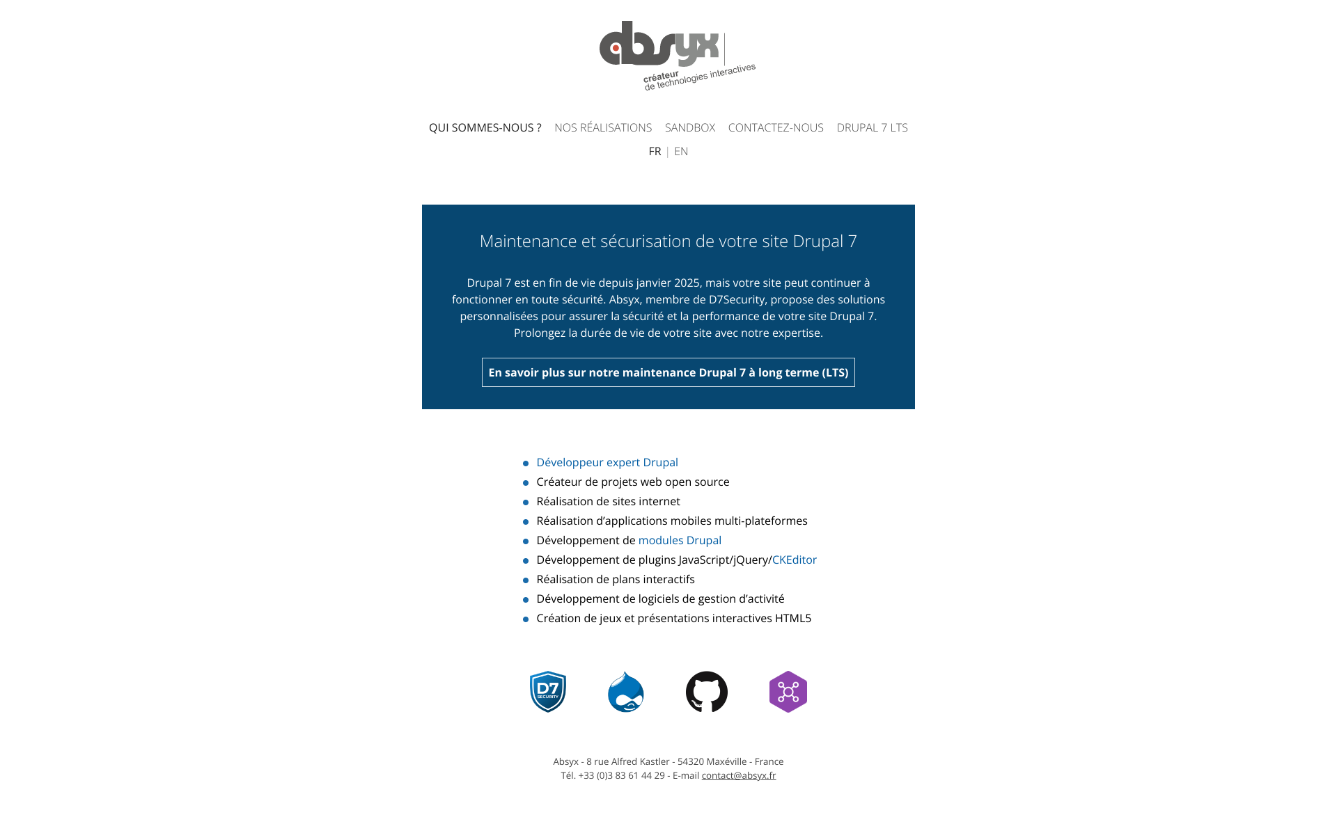 Aperçu du site