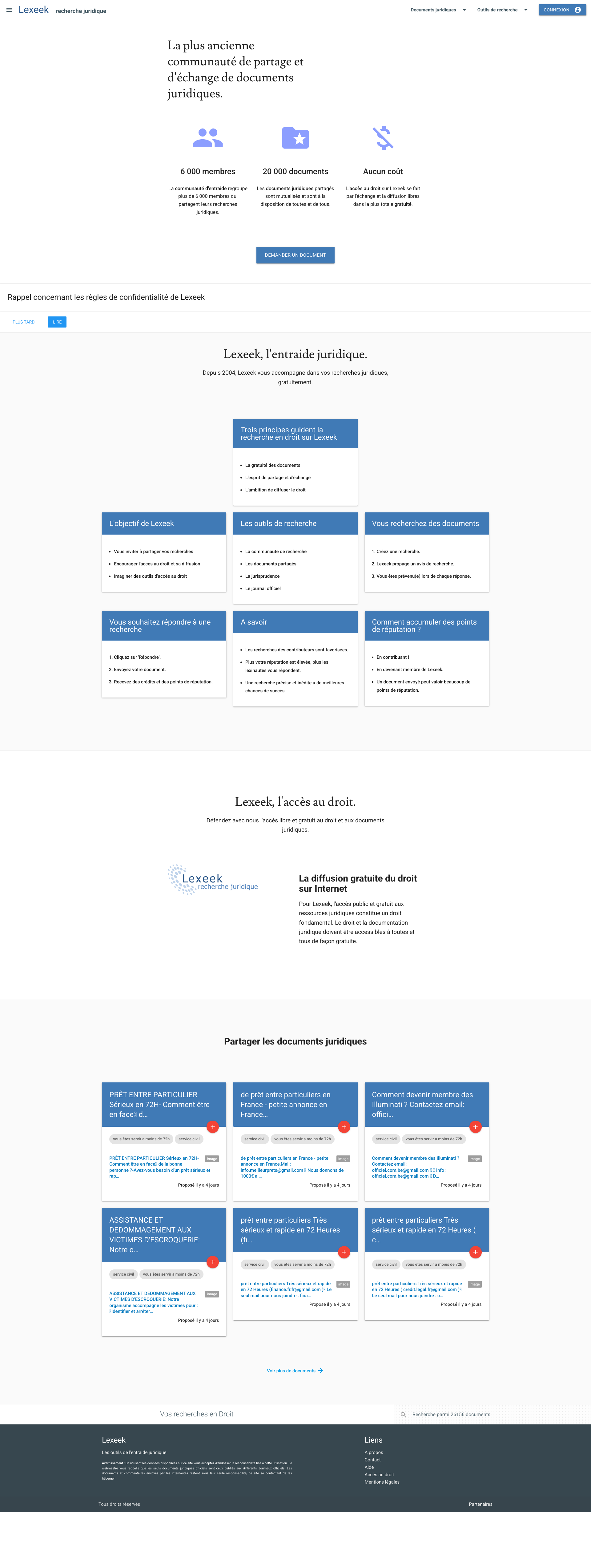 Aperçu du site