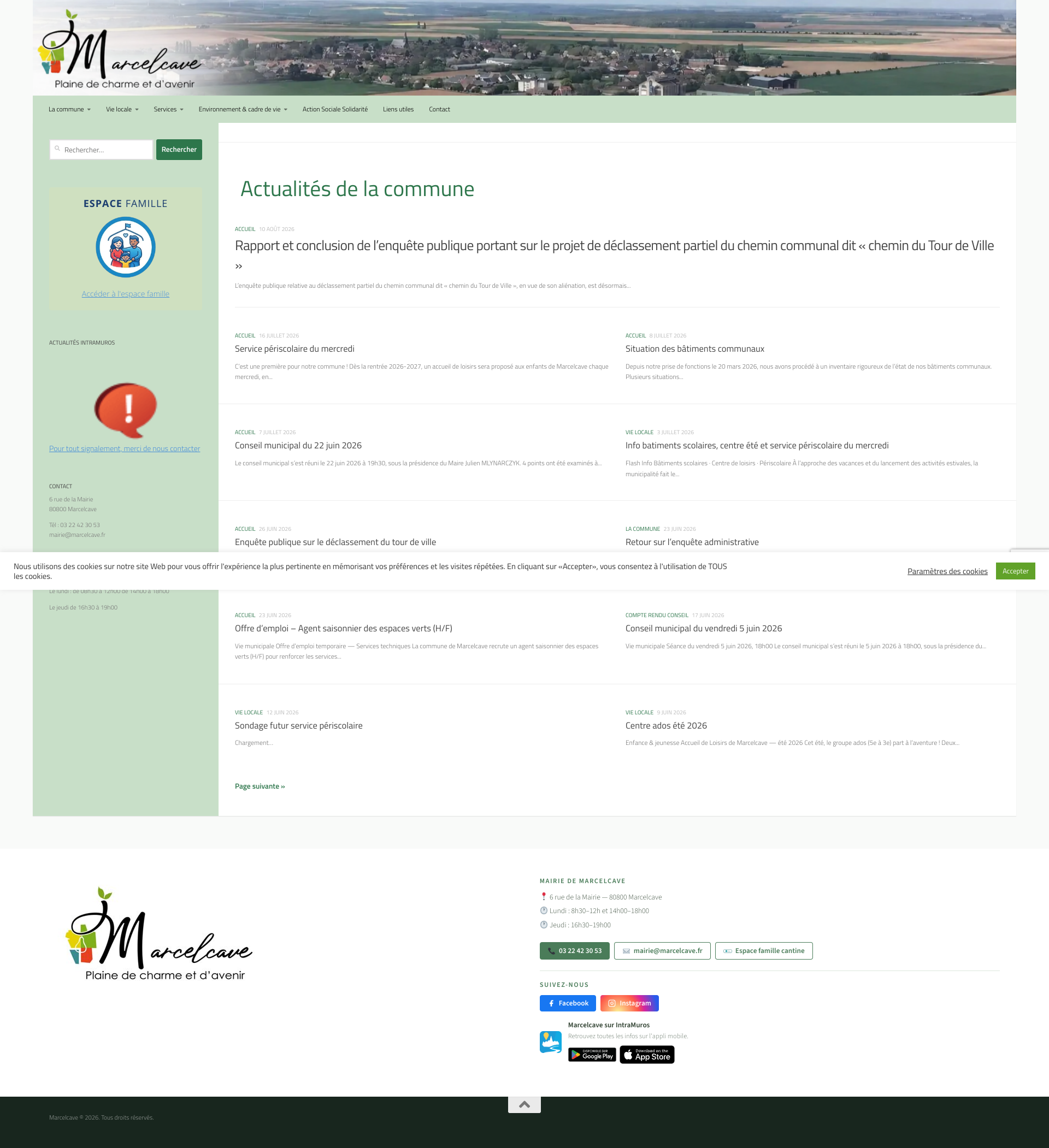 Aperçu du site