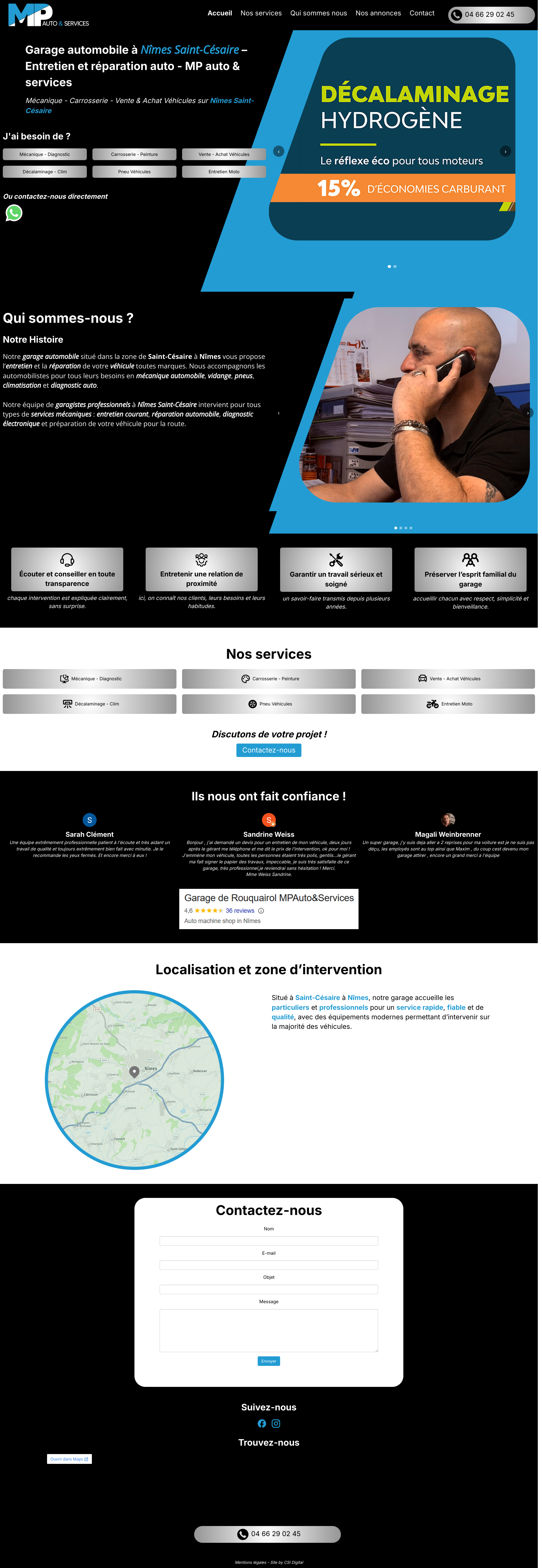 Aperçu du site