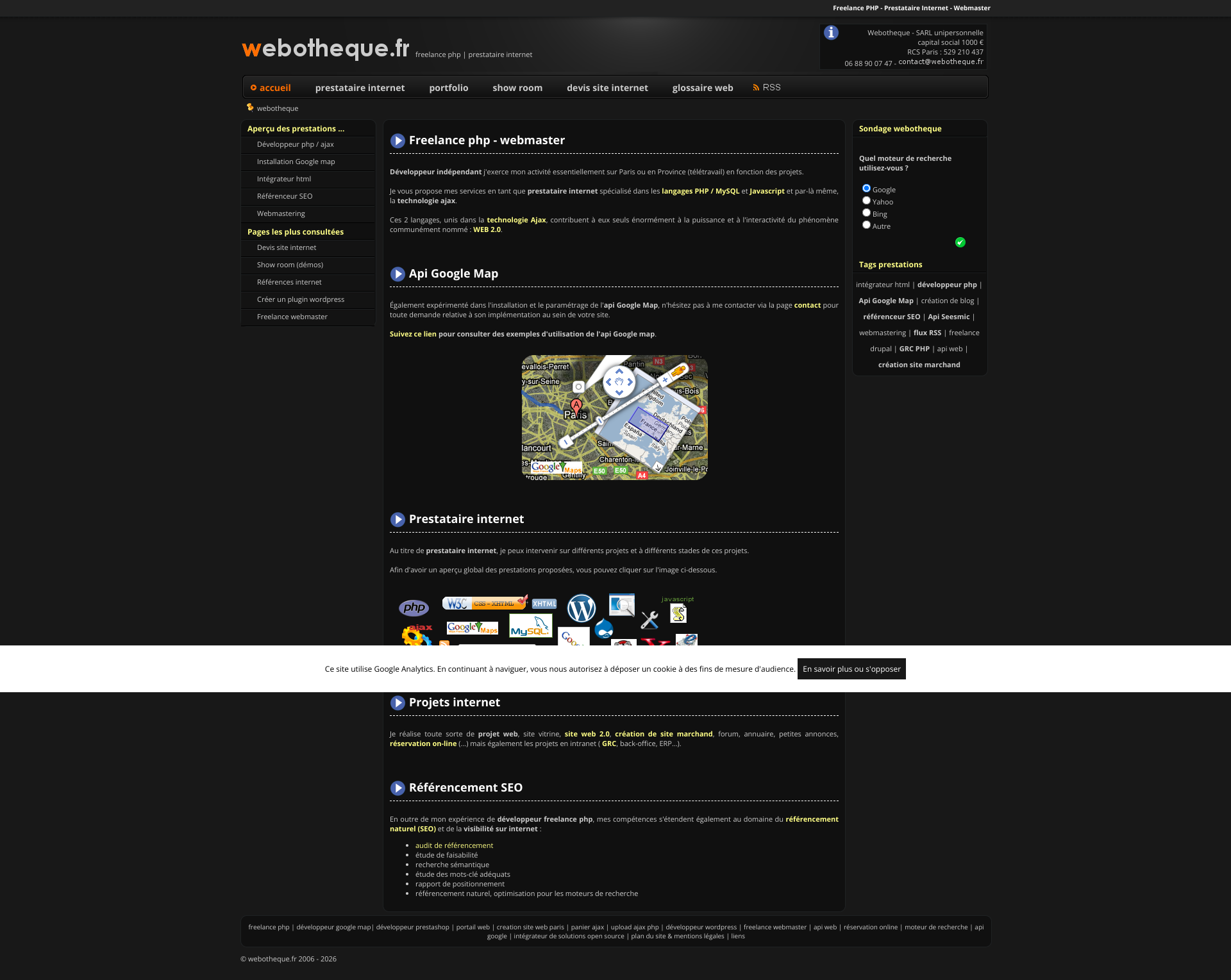 Aperçu du site
