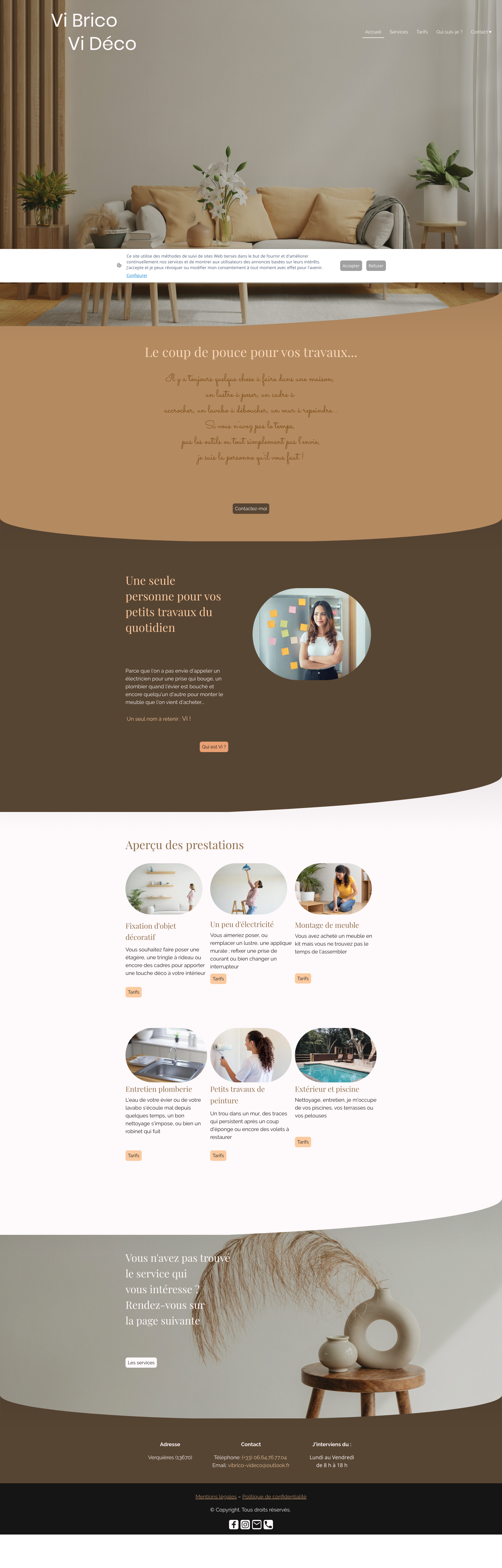 Aperçu du site