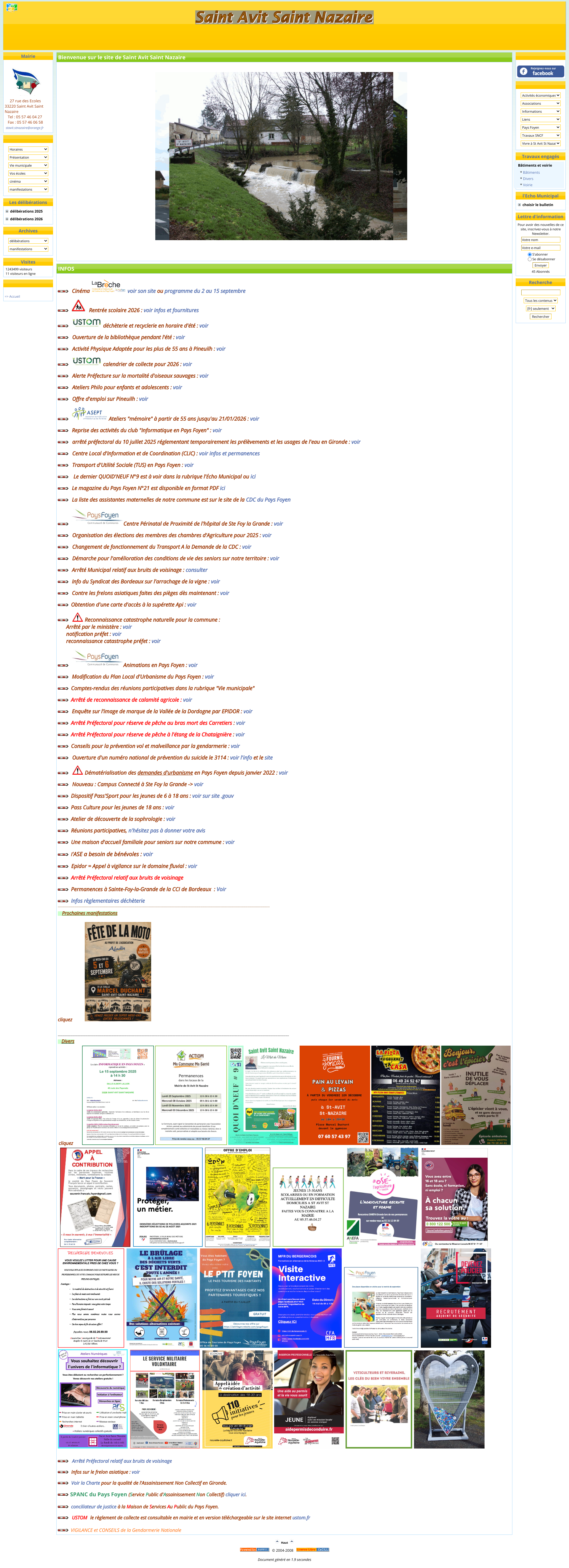 Aperçu du site