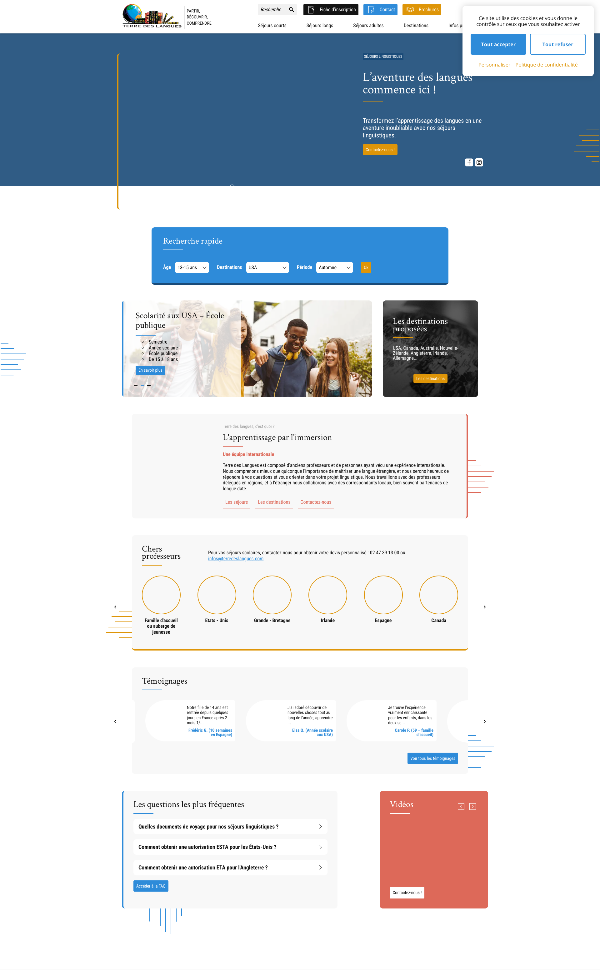 Aperçu du site
