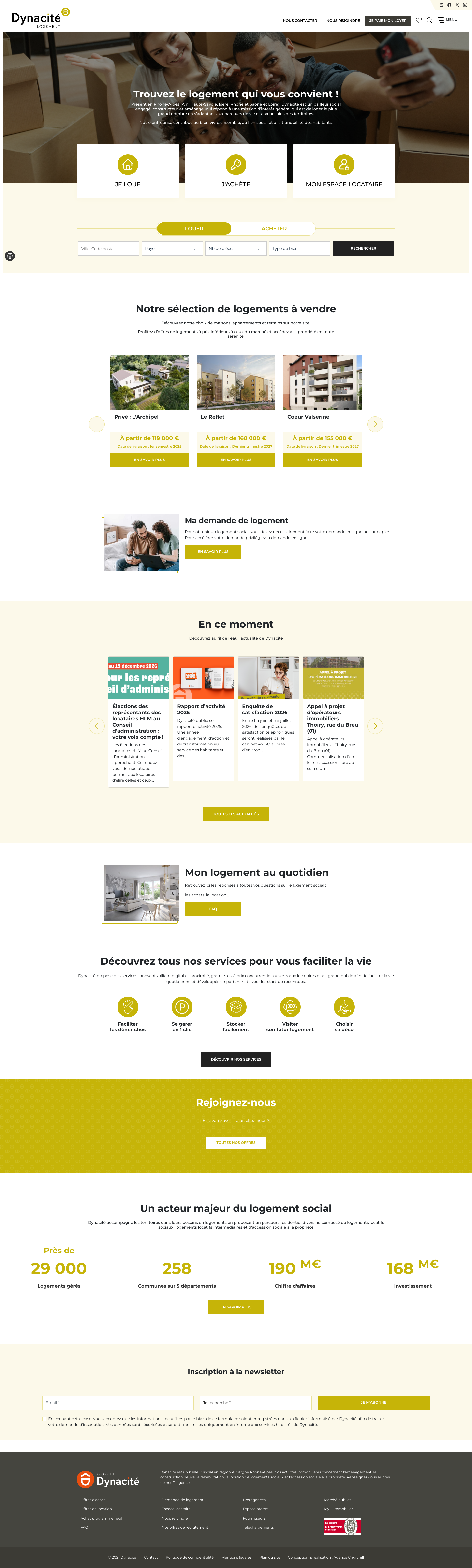 Aperçu du site