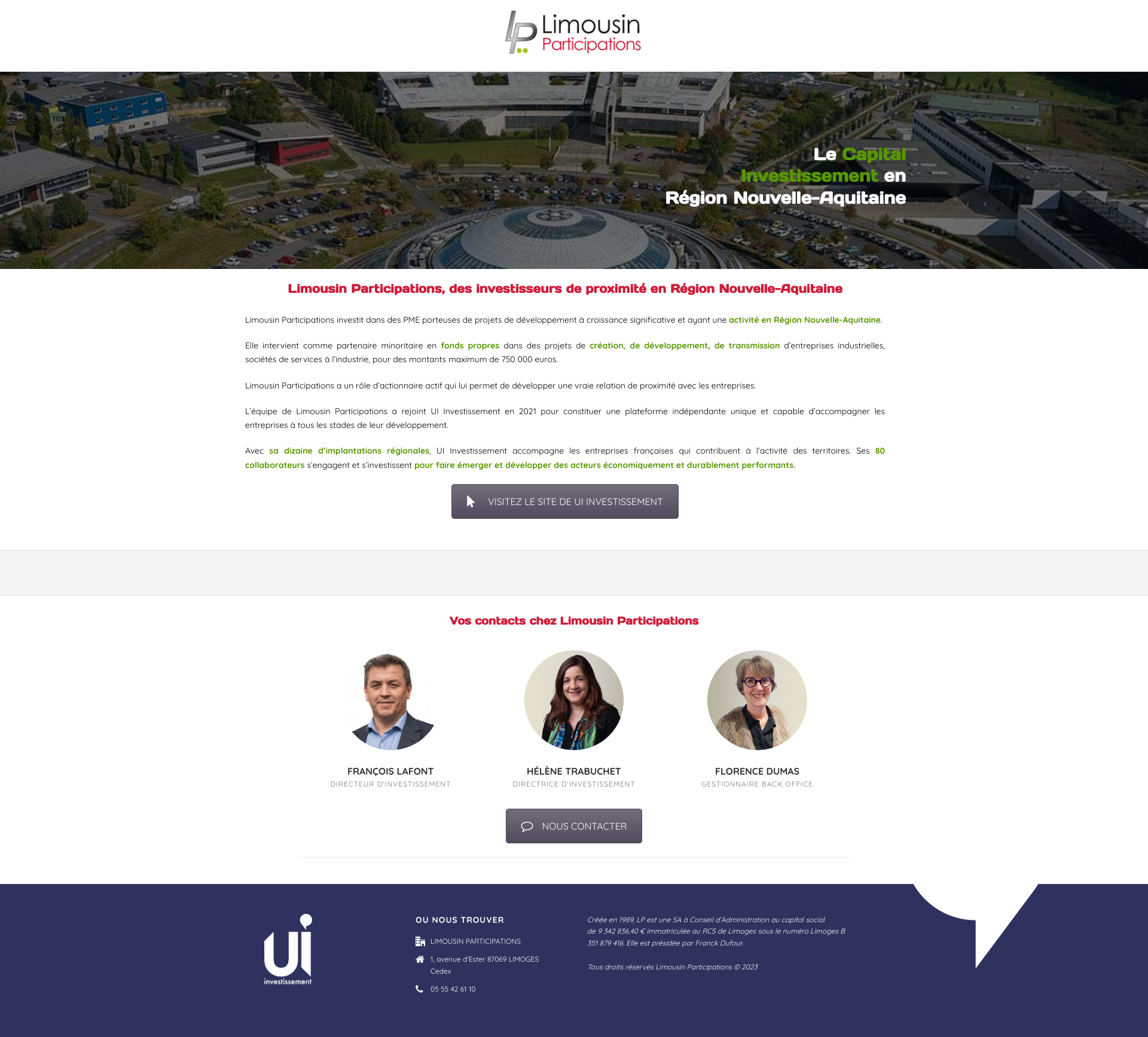 Aperçu du site