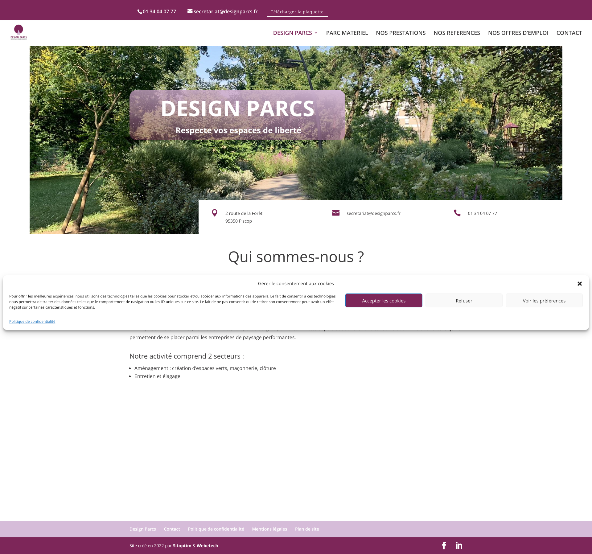 Aperçu du site