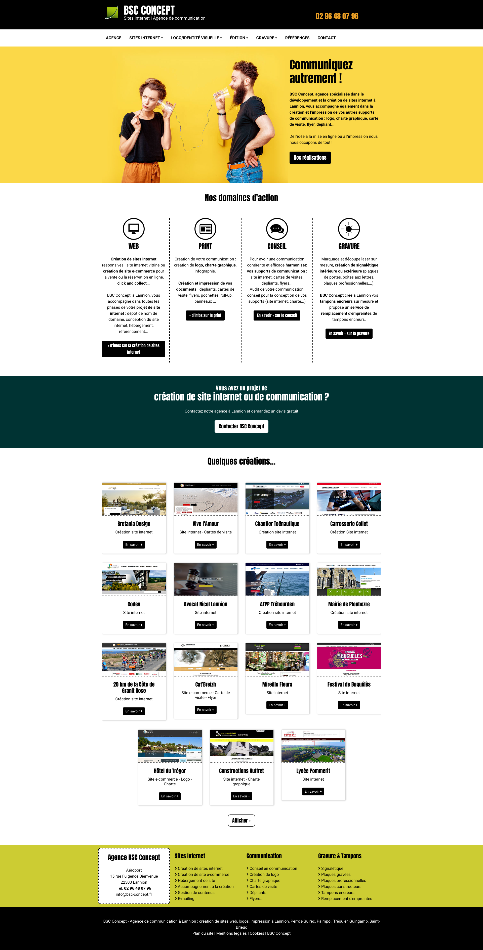 Aperçu du site