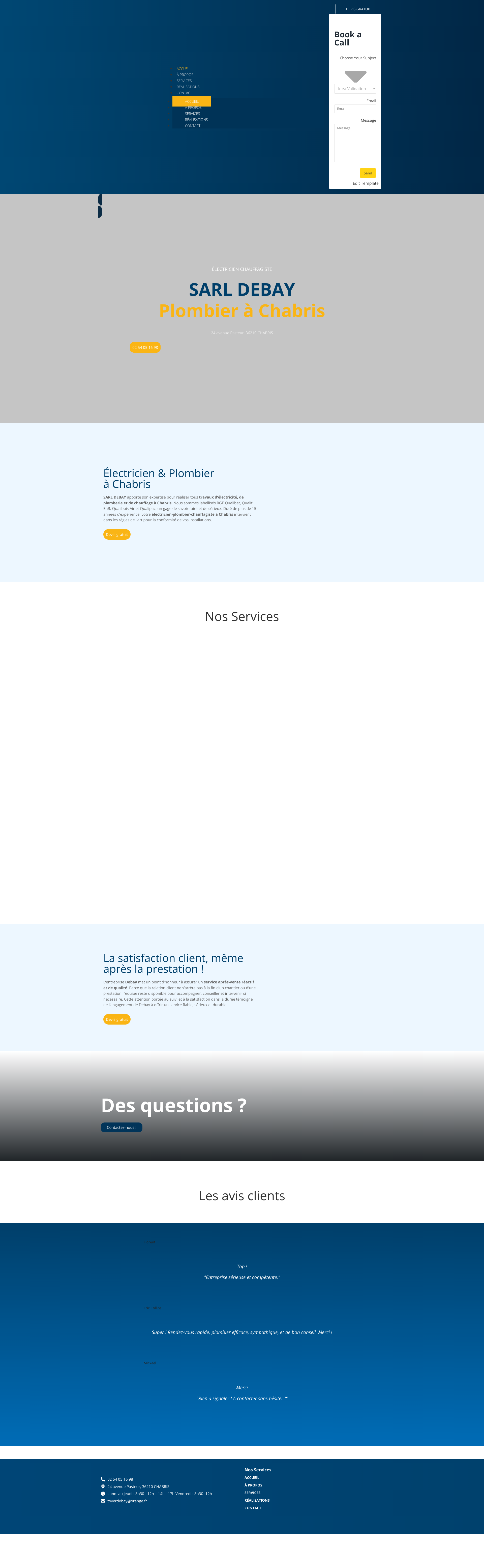Aperçu du site