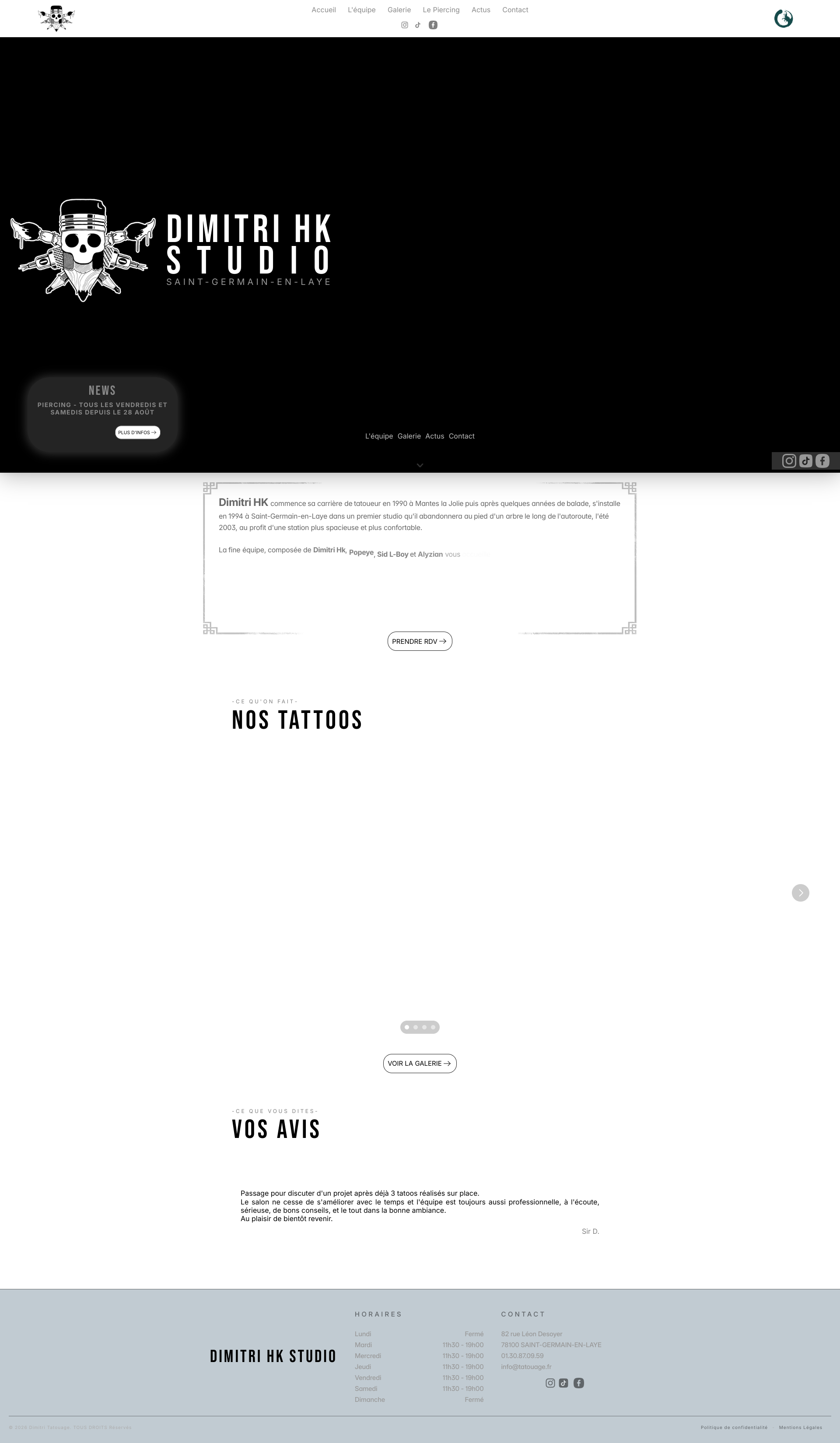 Aperçu du site