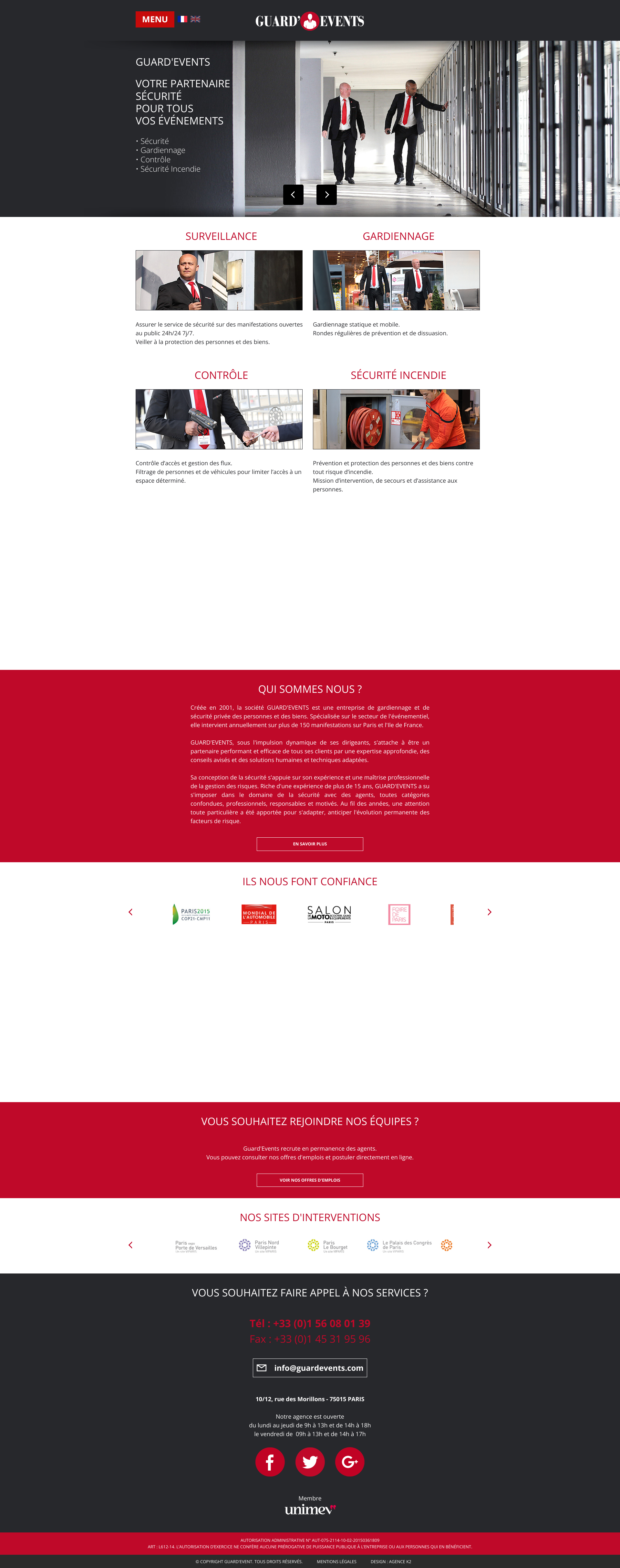 Aperçu du site