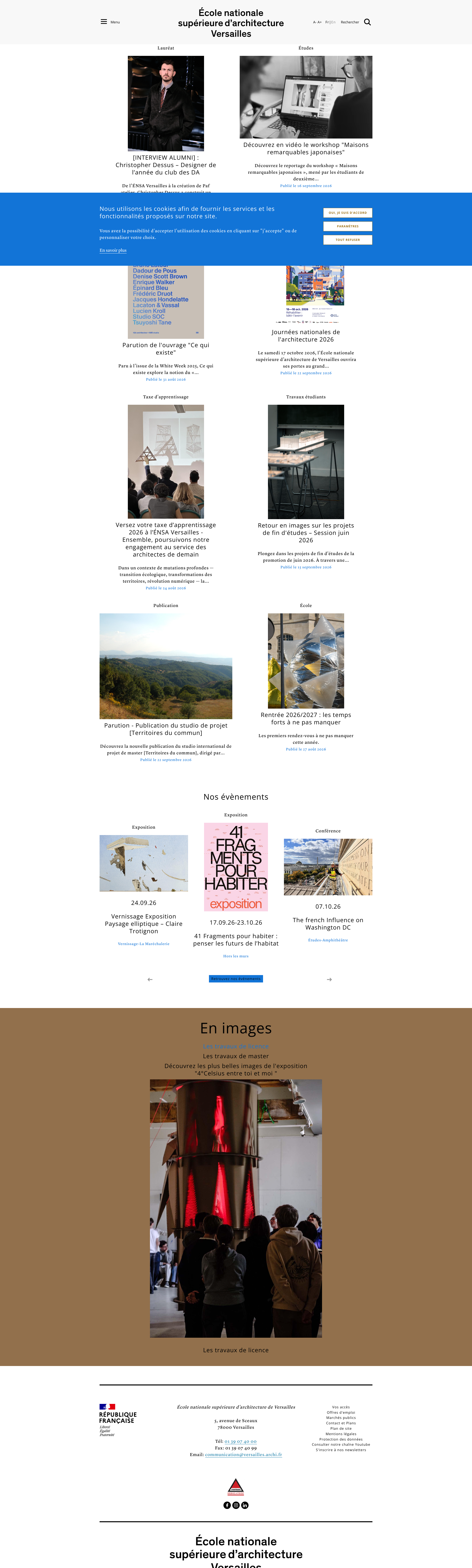 Aperçu du site