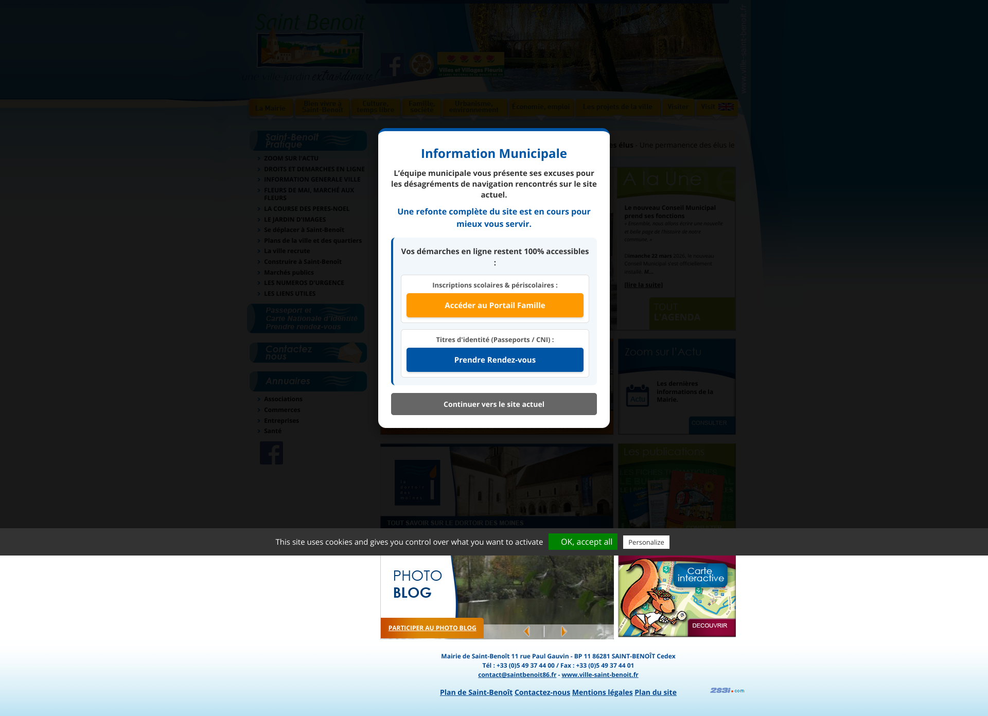 Aperçu du site