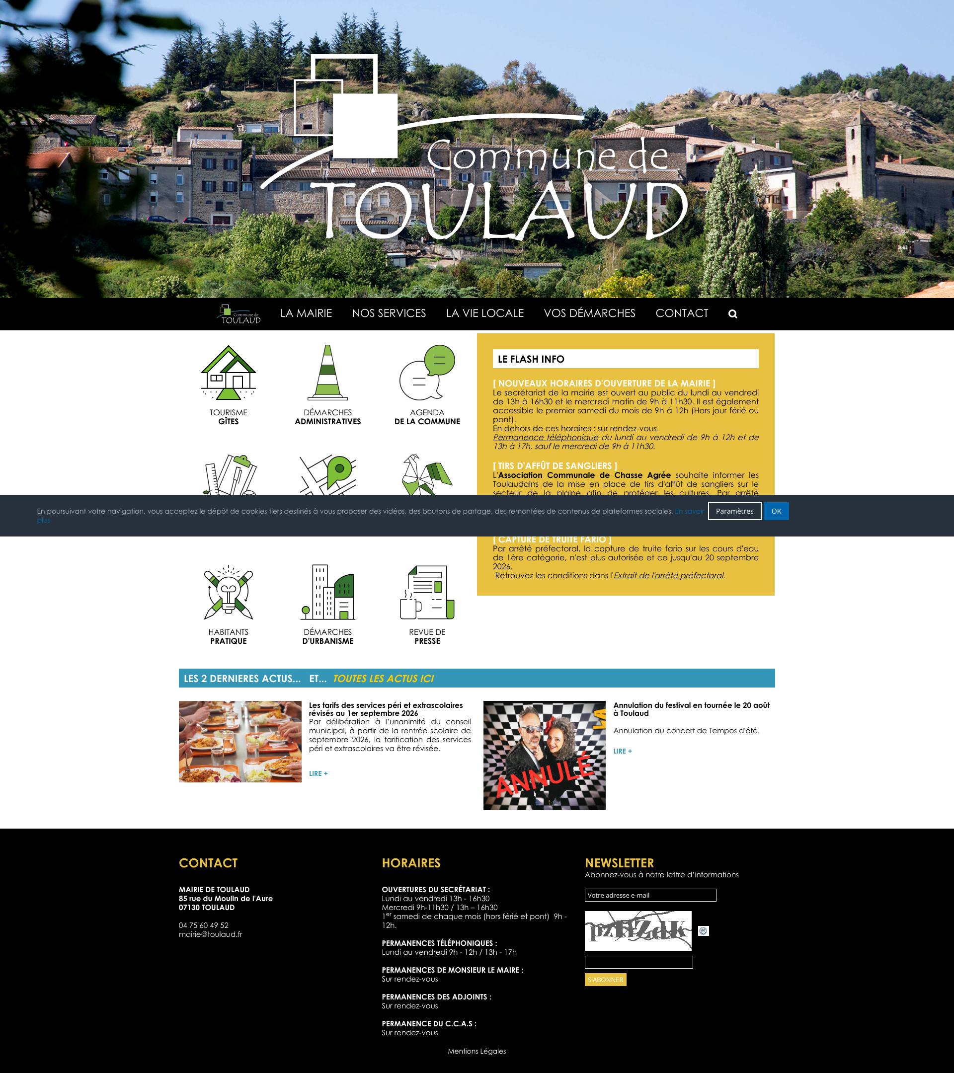 Aperçu du site