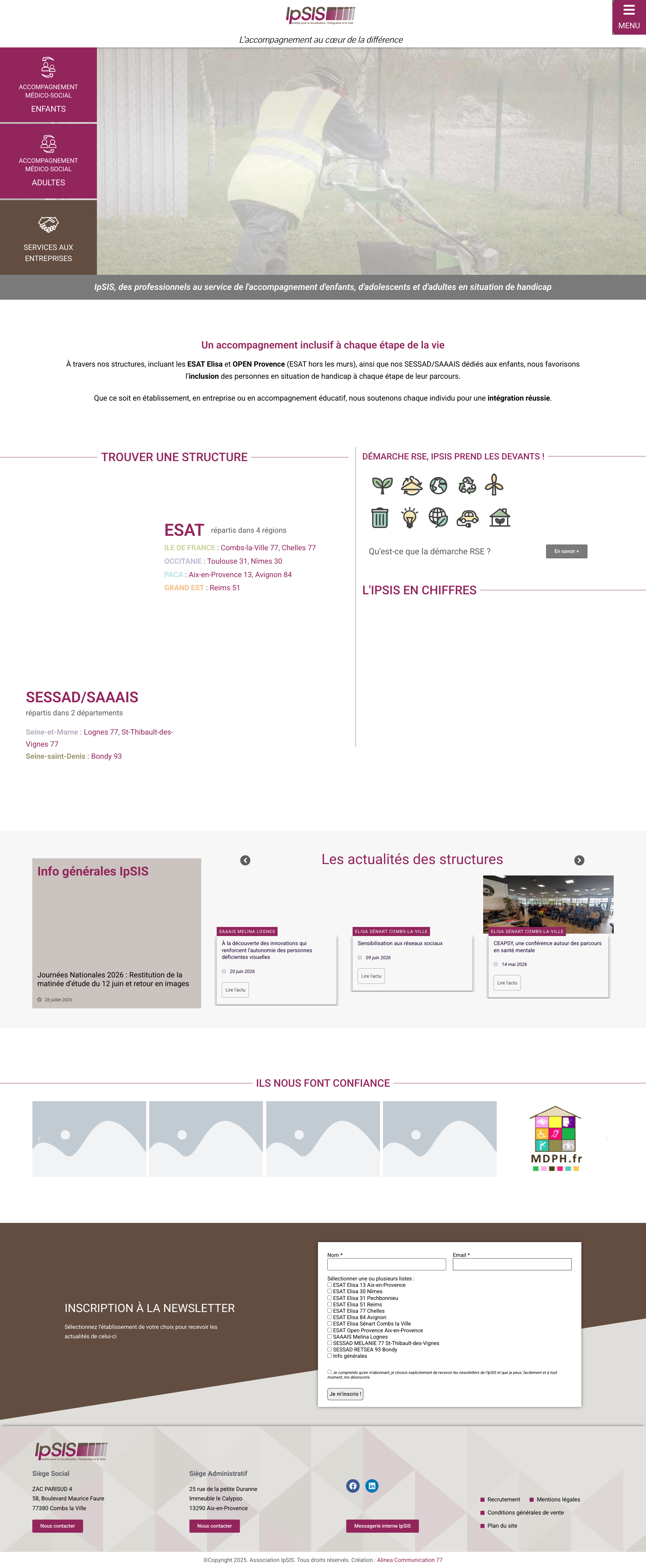 Aperçu du site