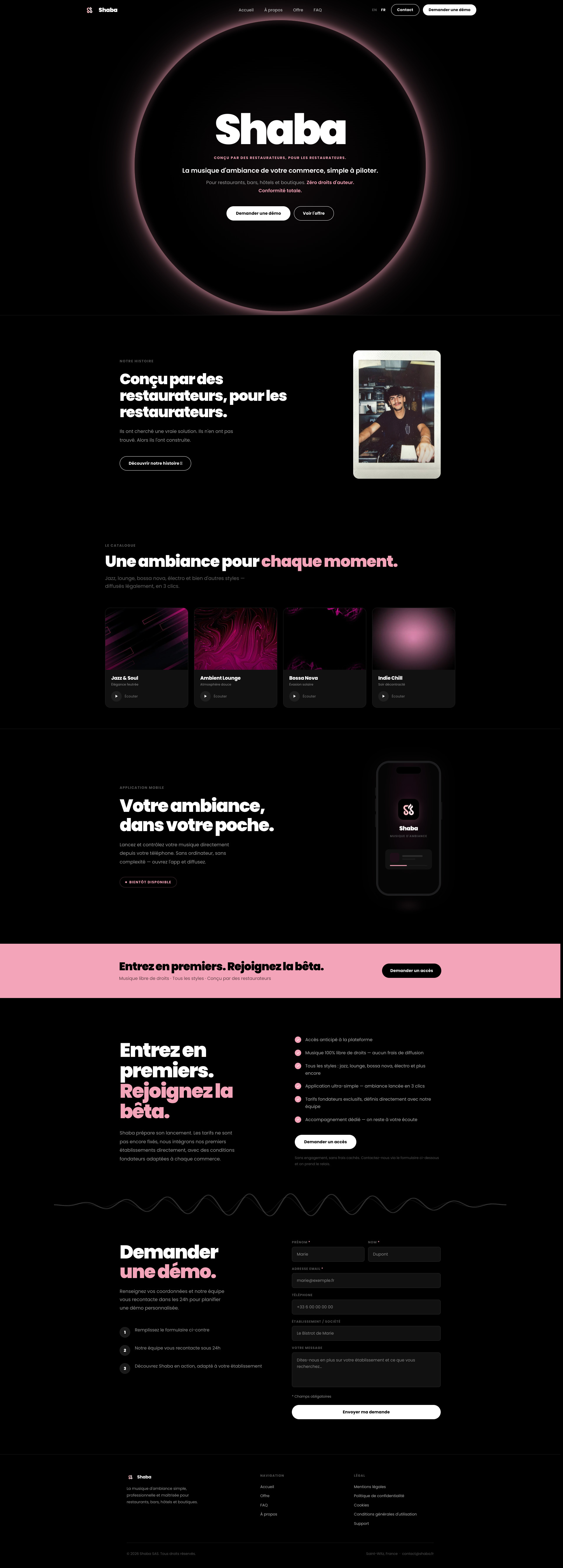 Aperçu du site