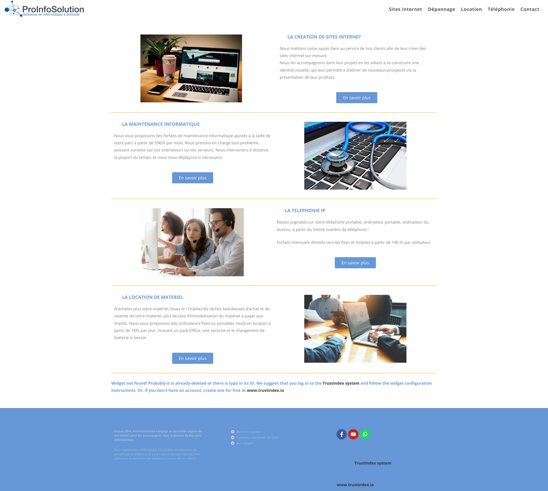 Aperçu du site