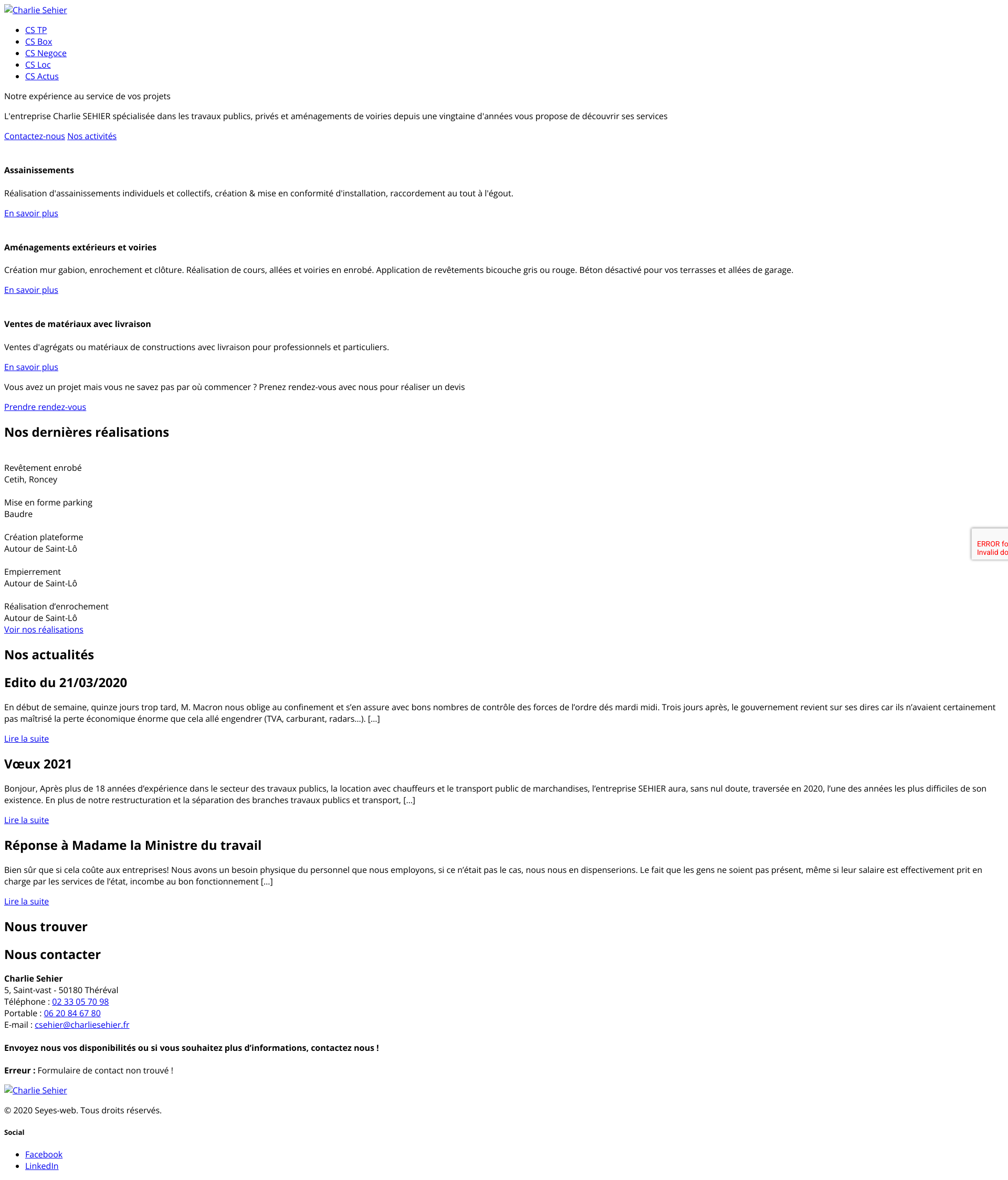 Aperçu du site