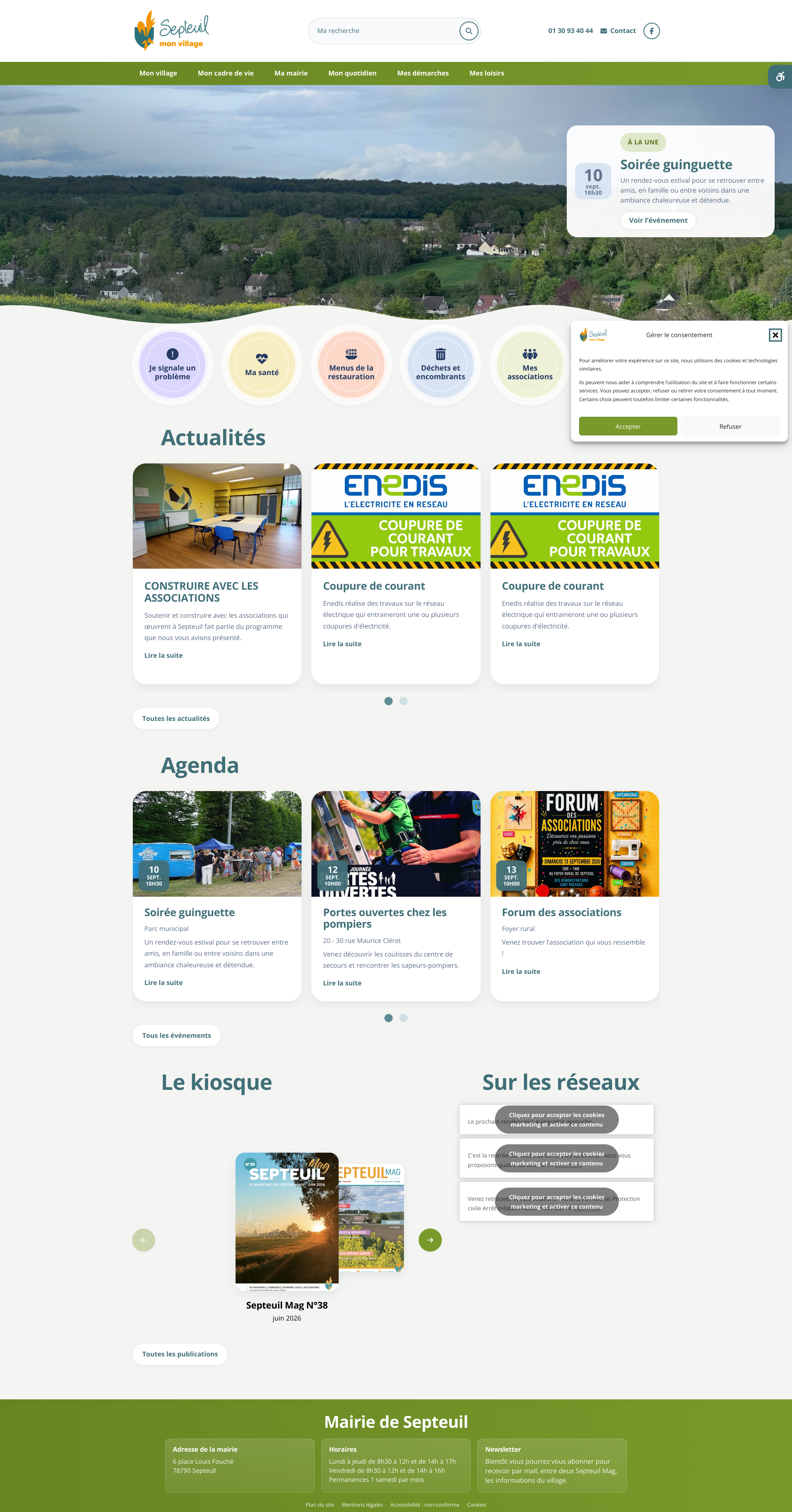 Aperçu du site