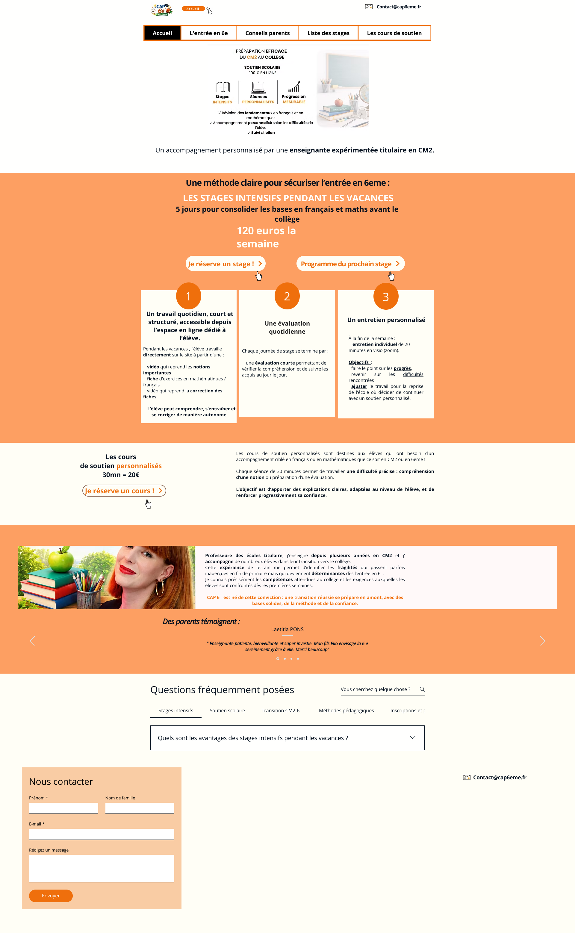 Aperçu du site