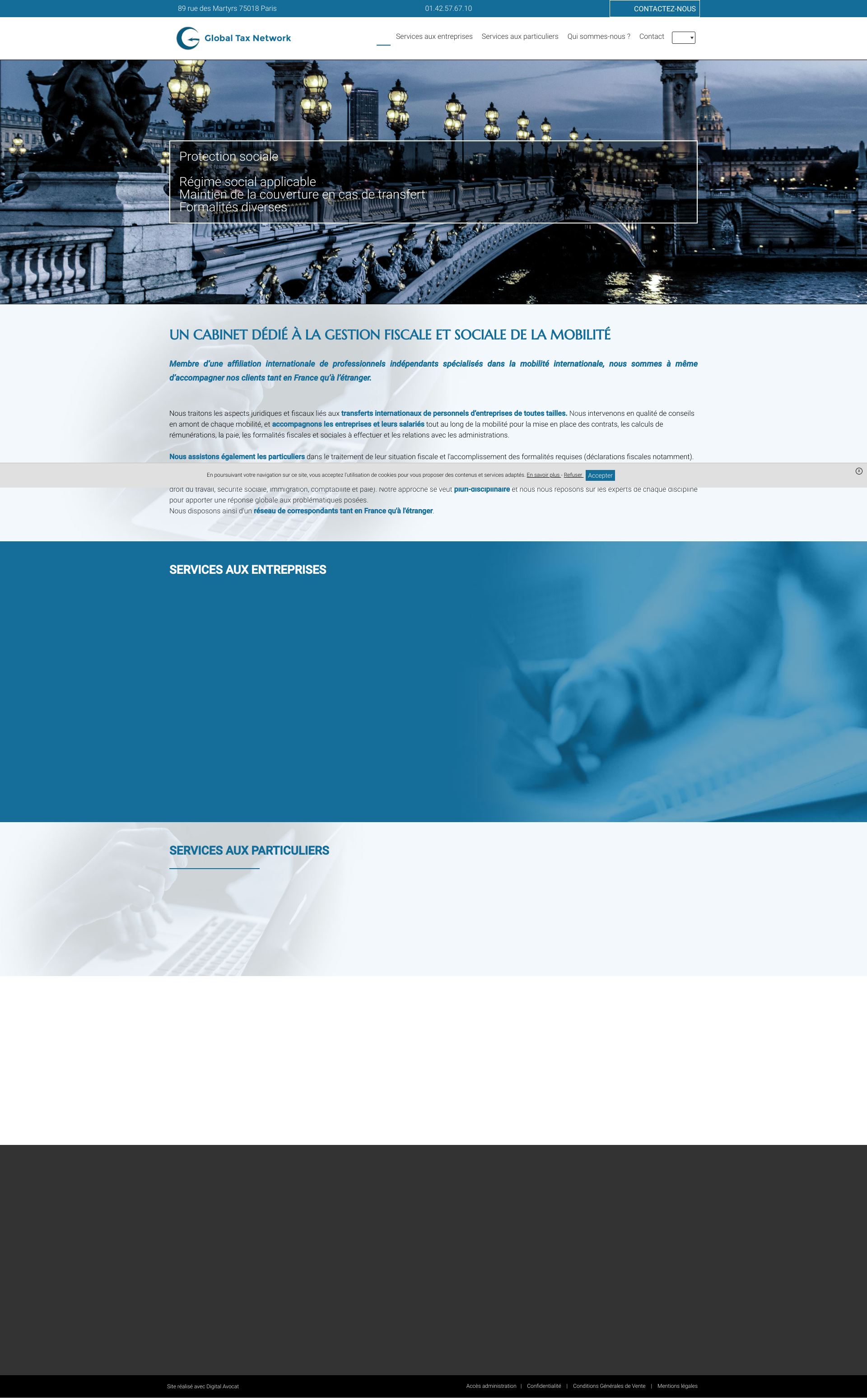 Aperçu du site