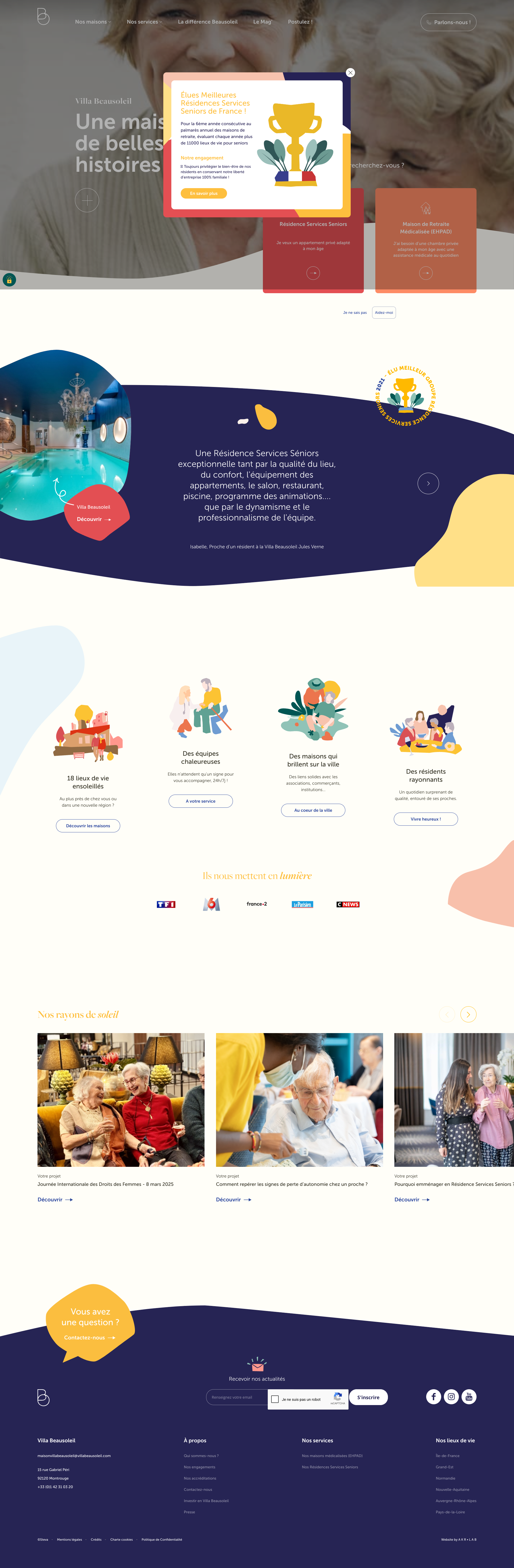Aperçu du site