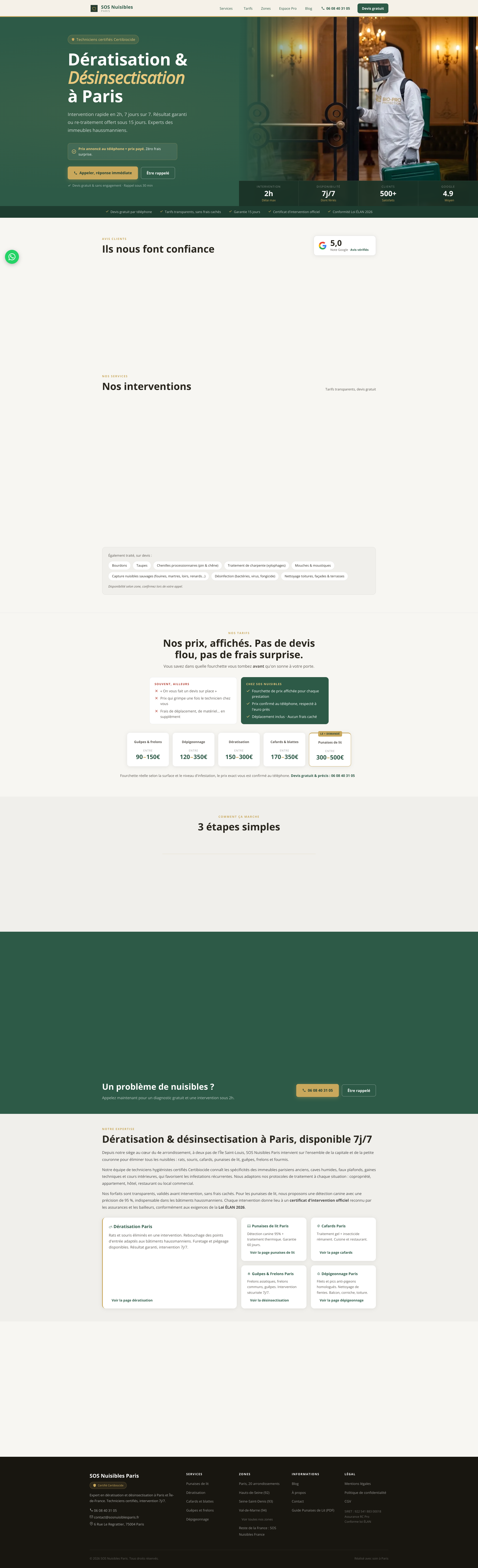 Aperçu du site