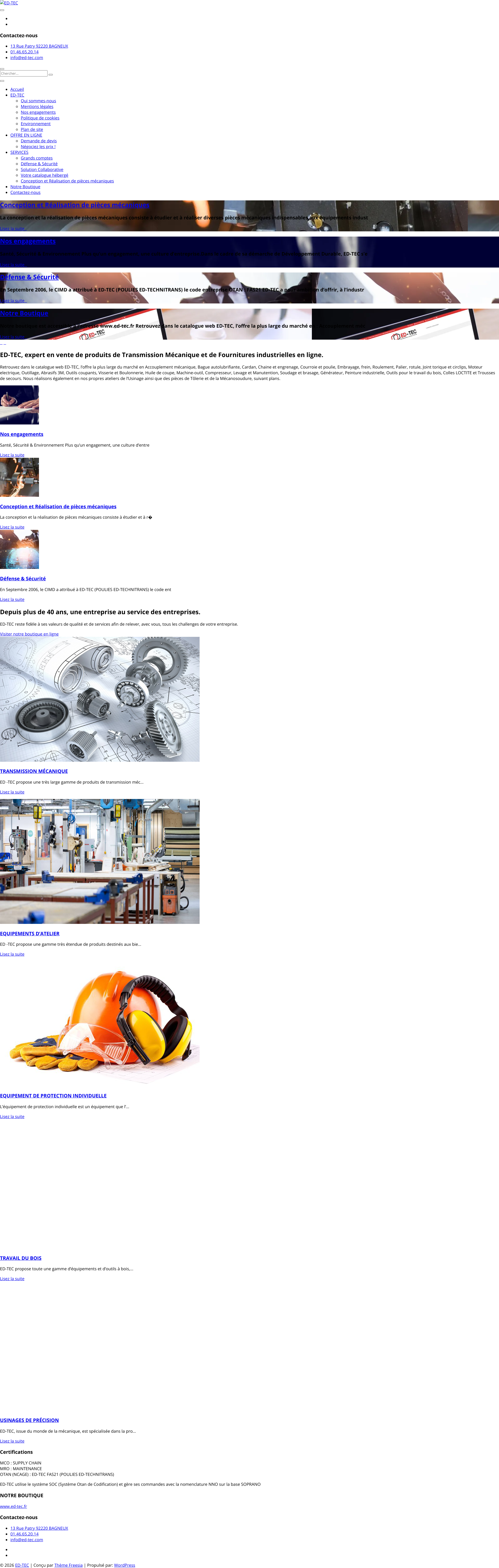 Aperçu du site