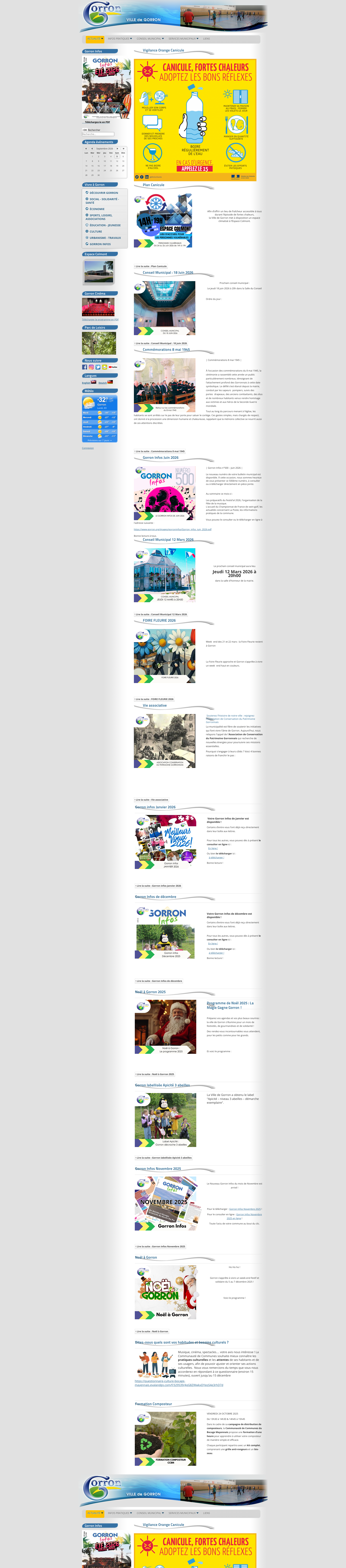 Aperçu du site
