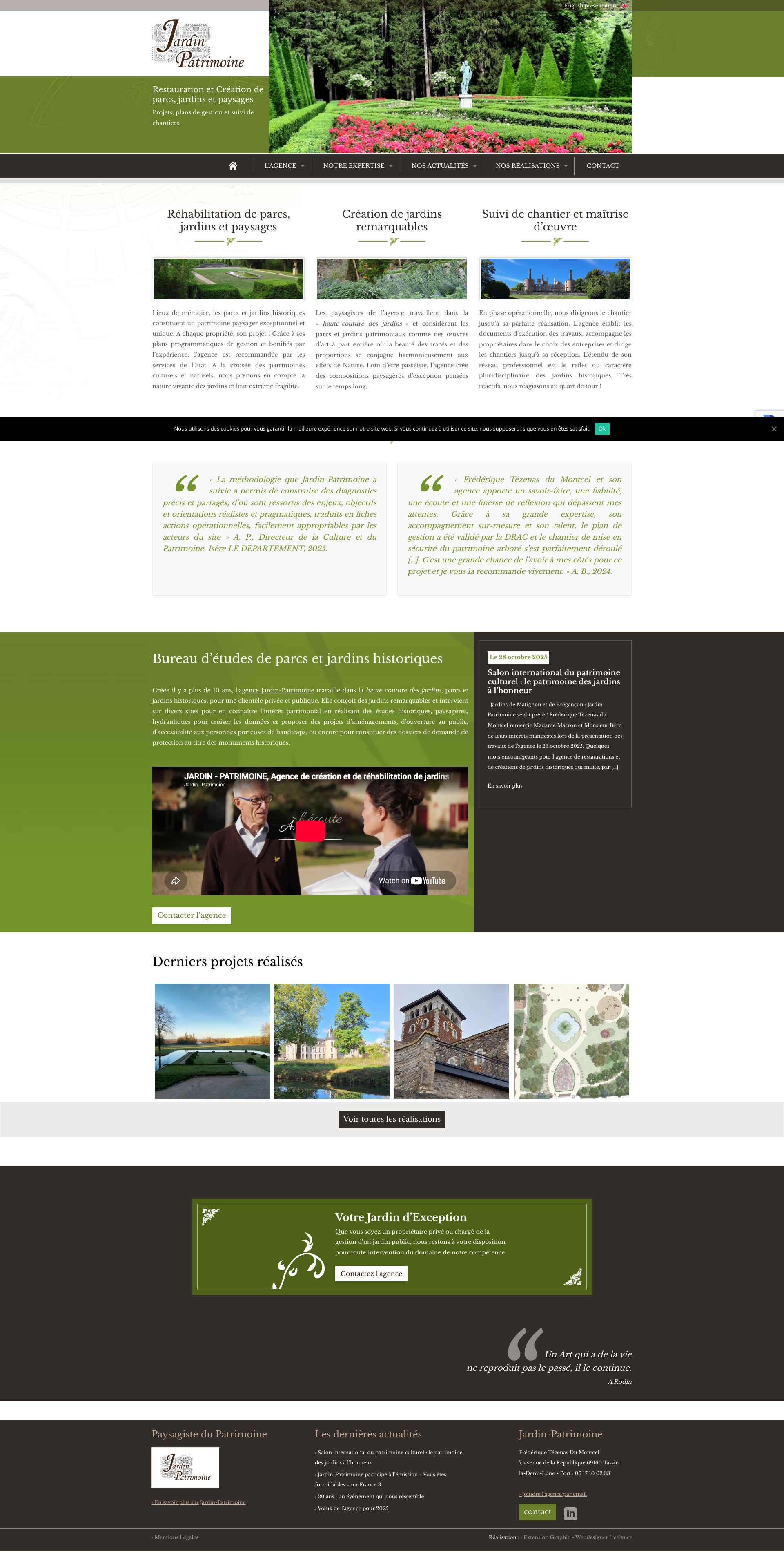 Aperçu du site