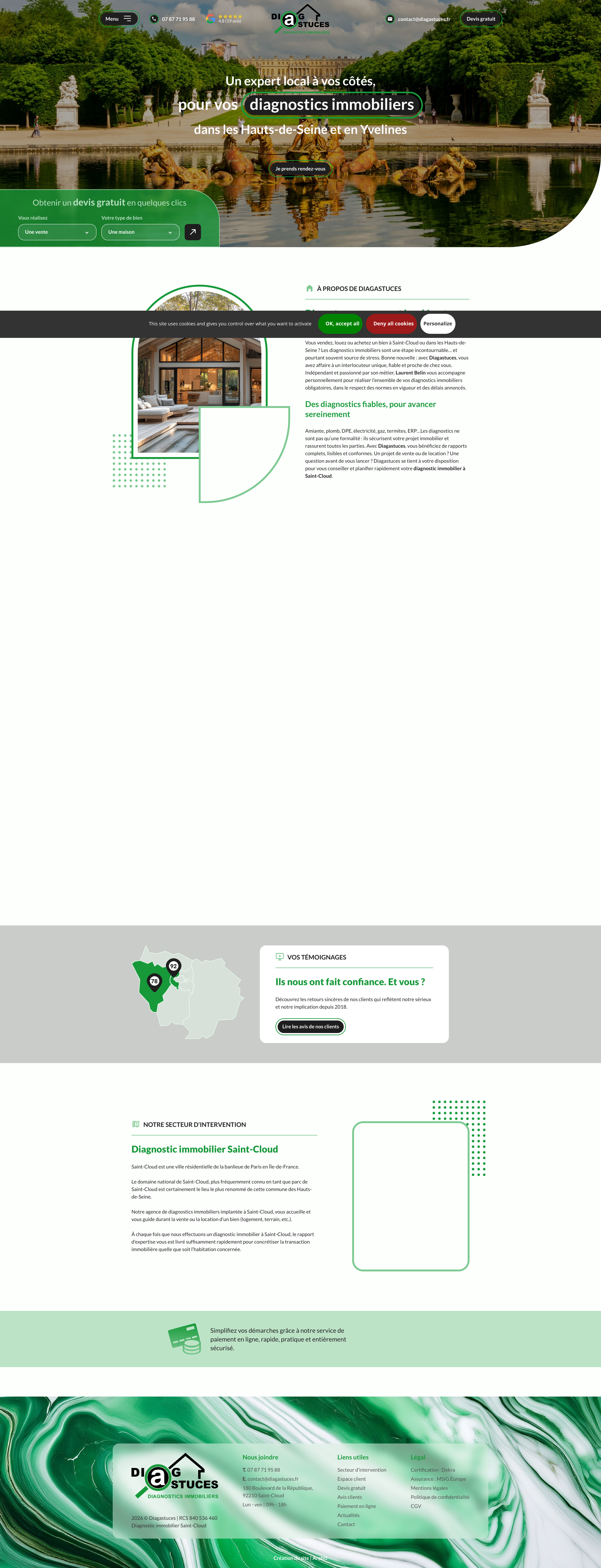 Aperçu du site