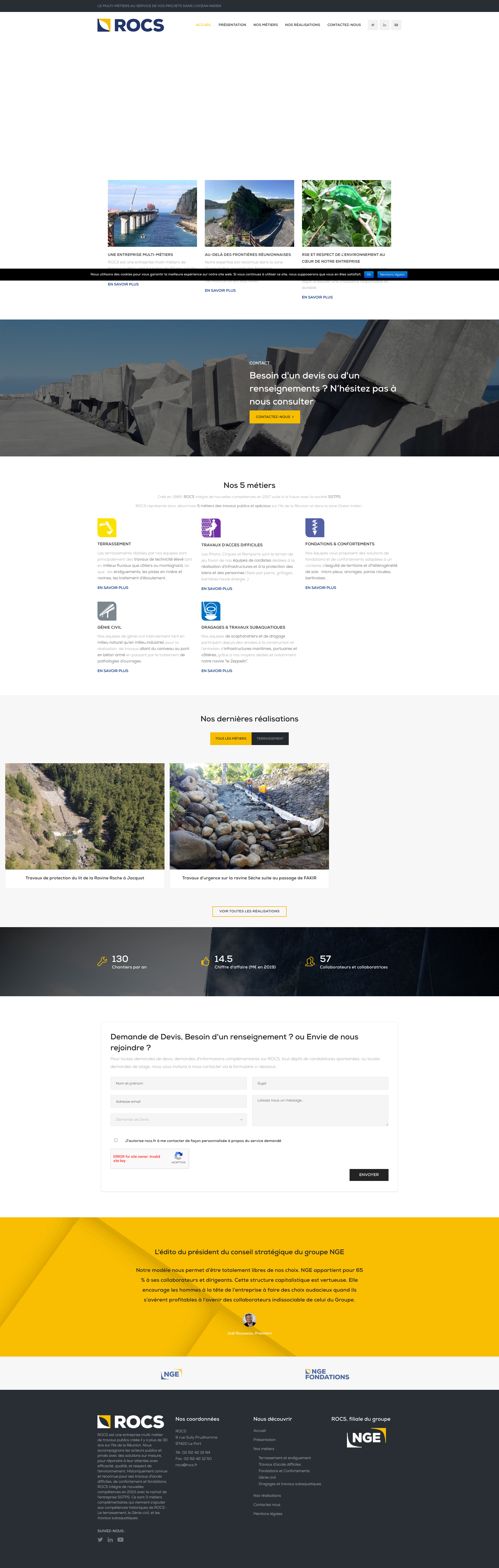 Aperçu du site