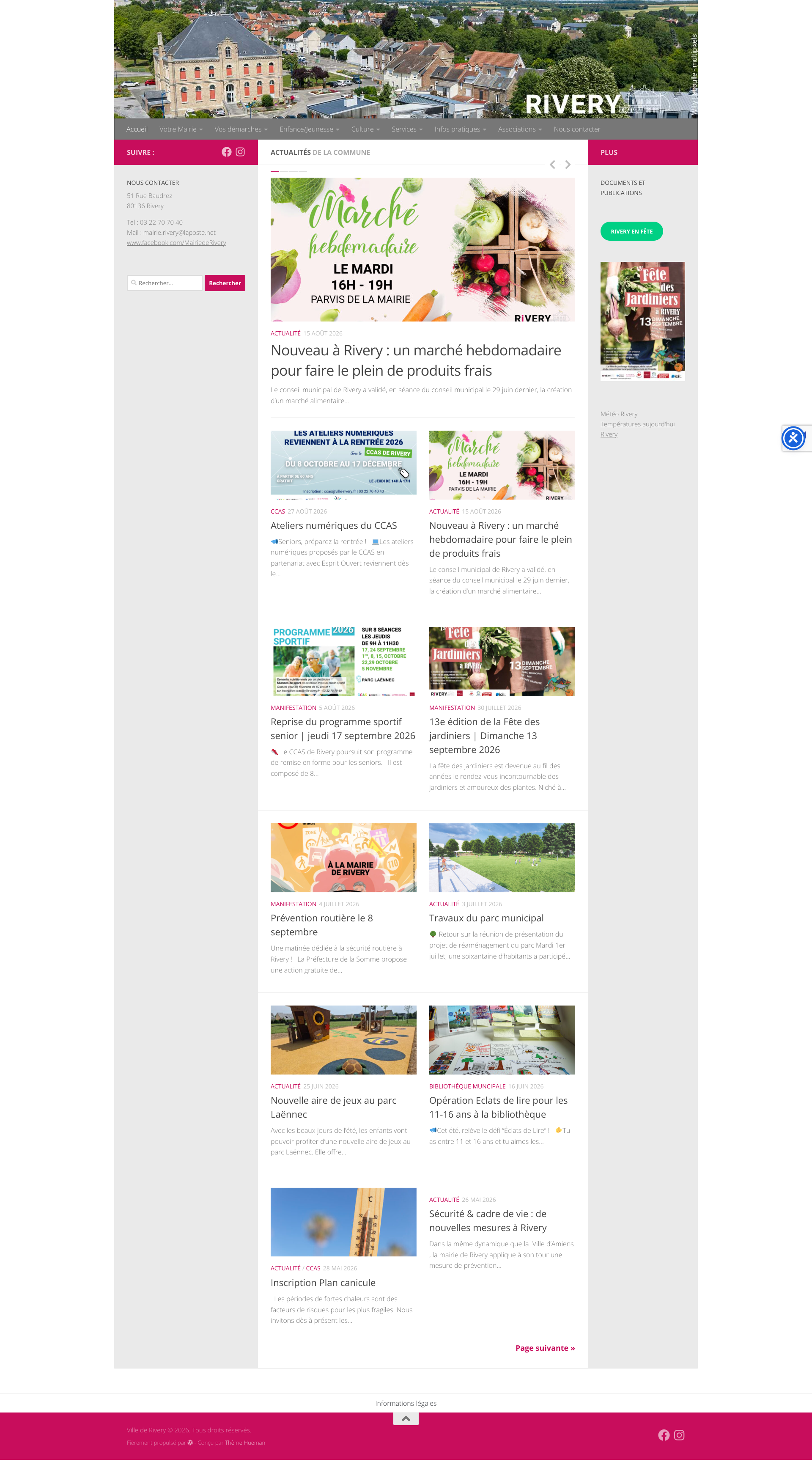 Aperçu du site