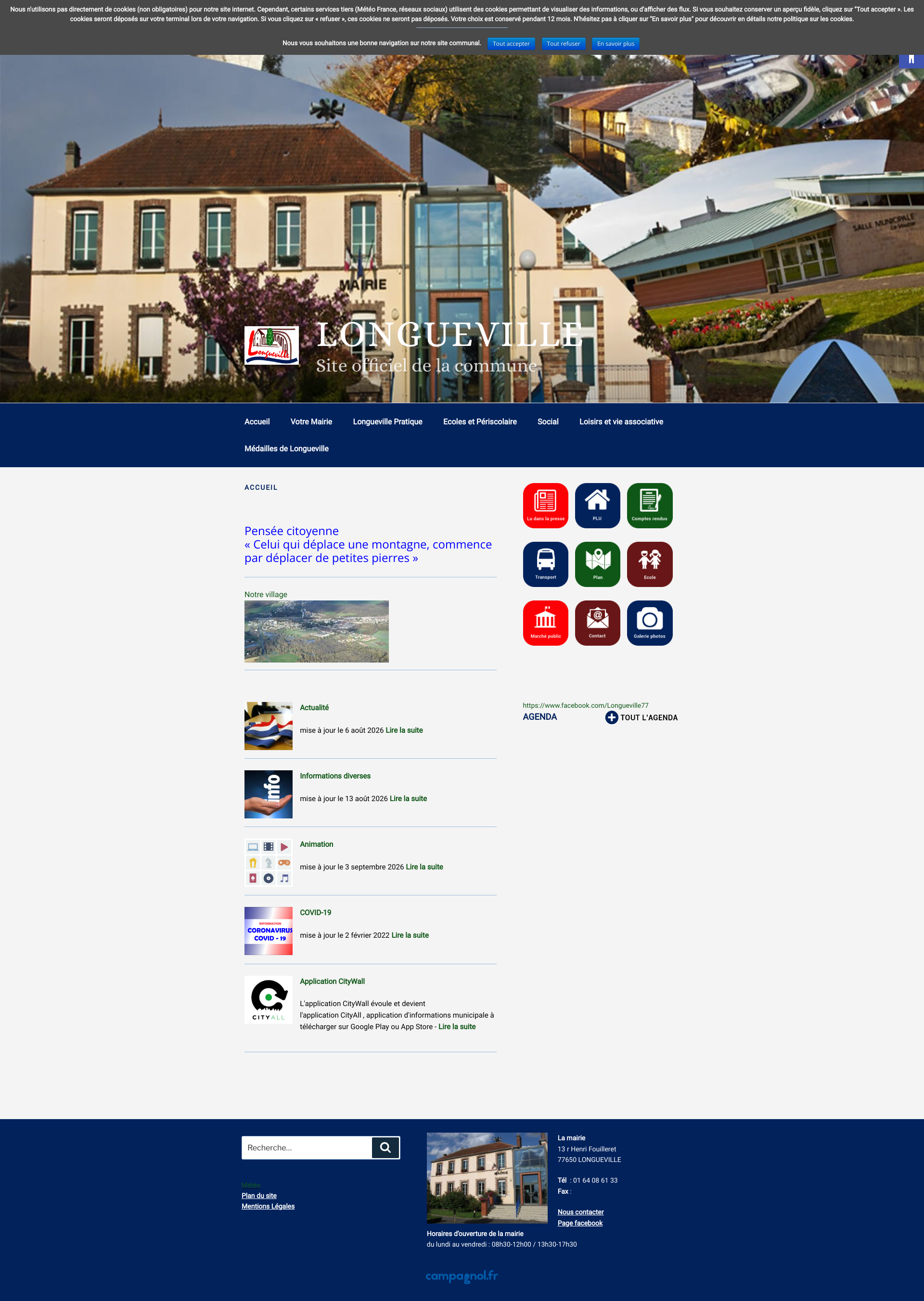Aperçu du site