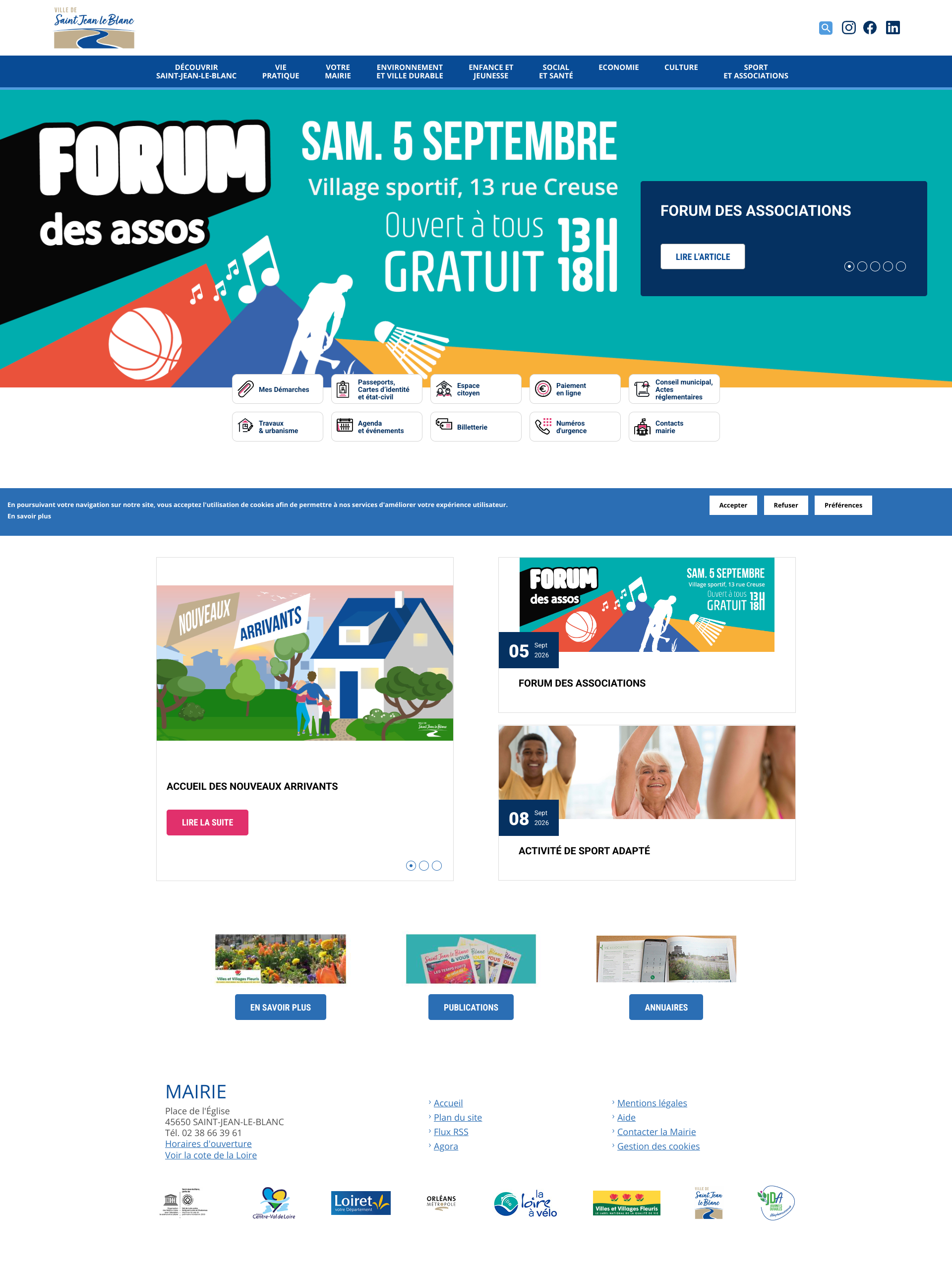 Aperçu du site