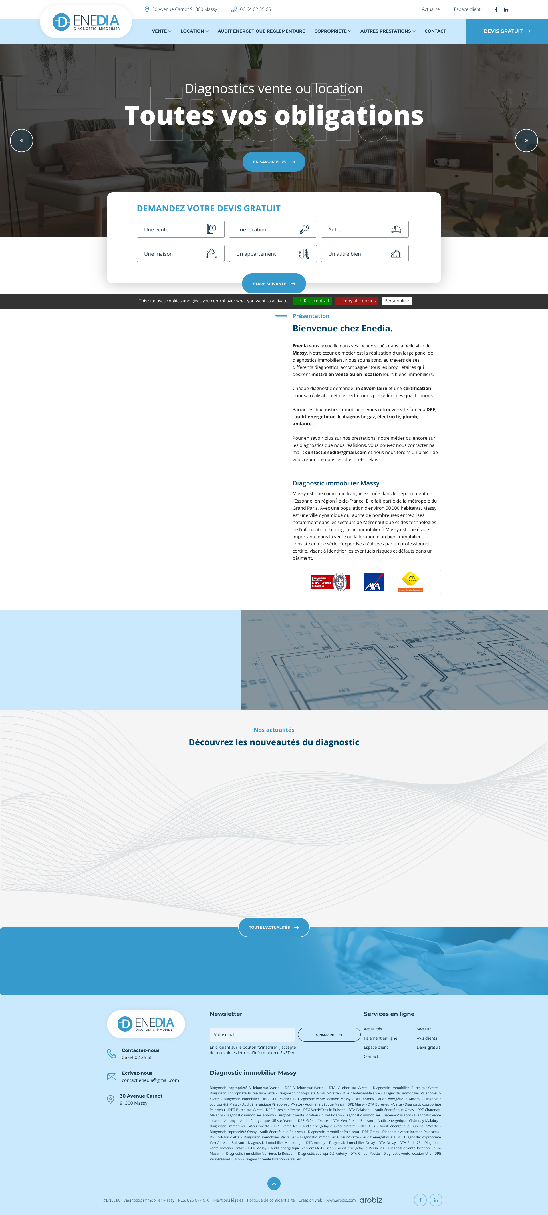 Aperçu du site