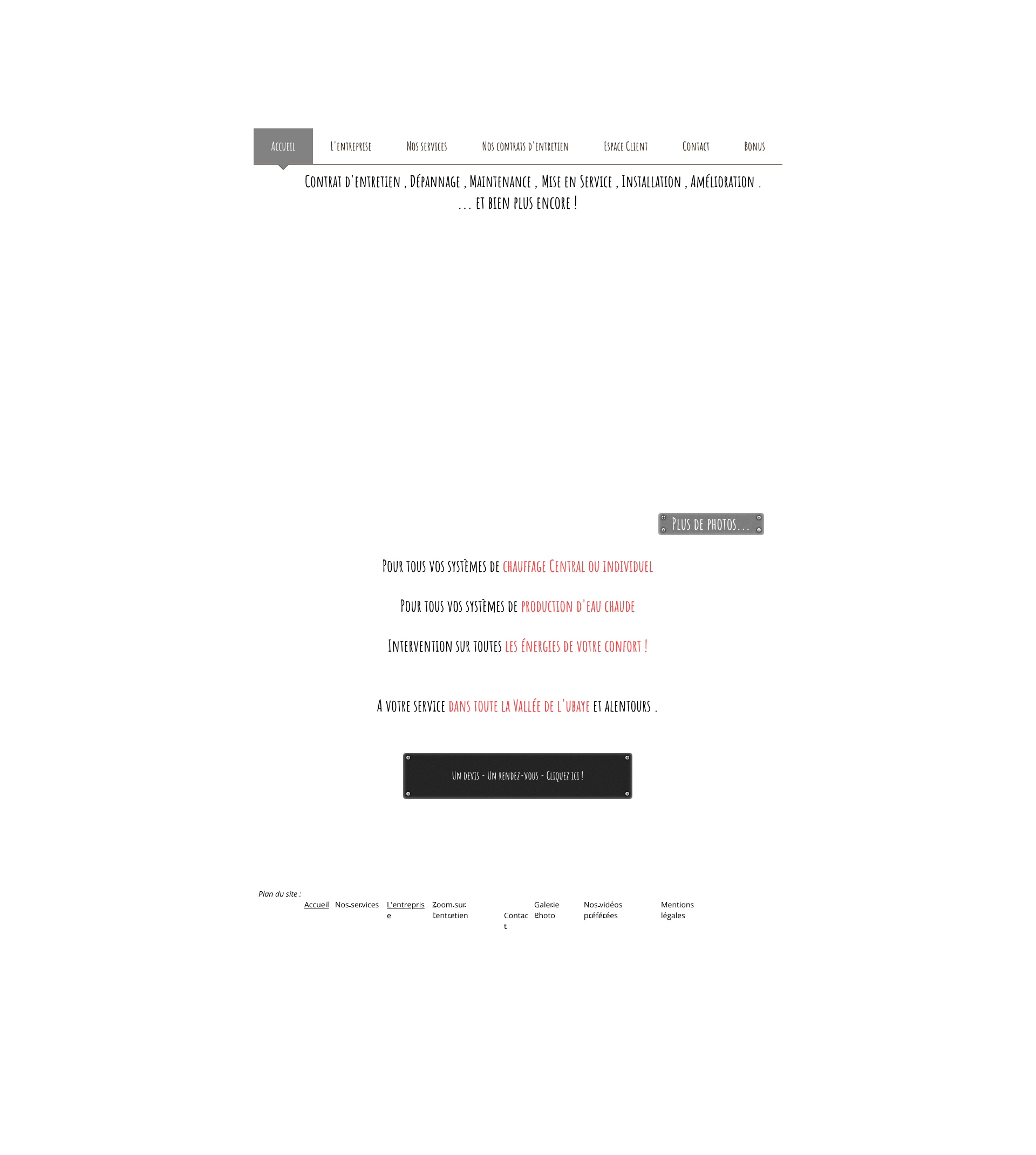 Aperçu du site