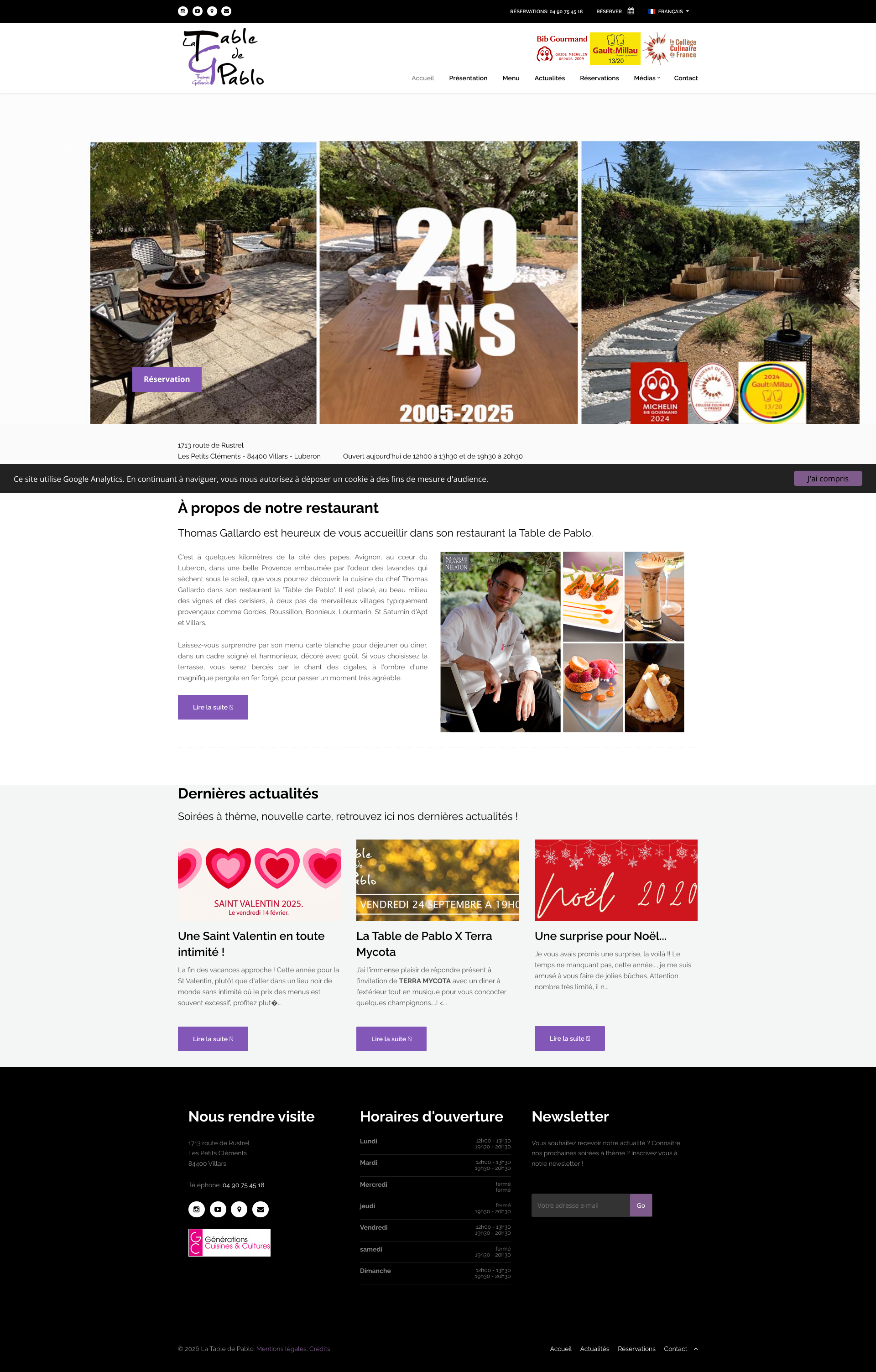 Aperçu du site