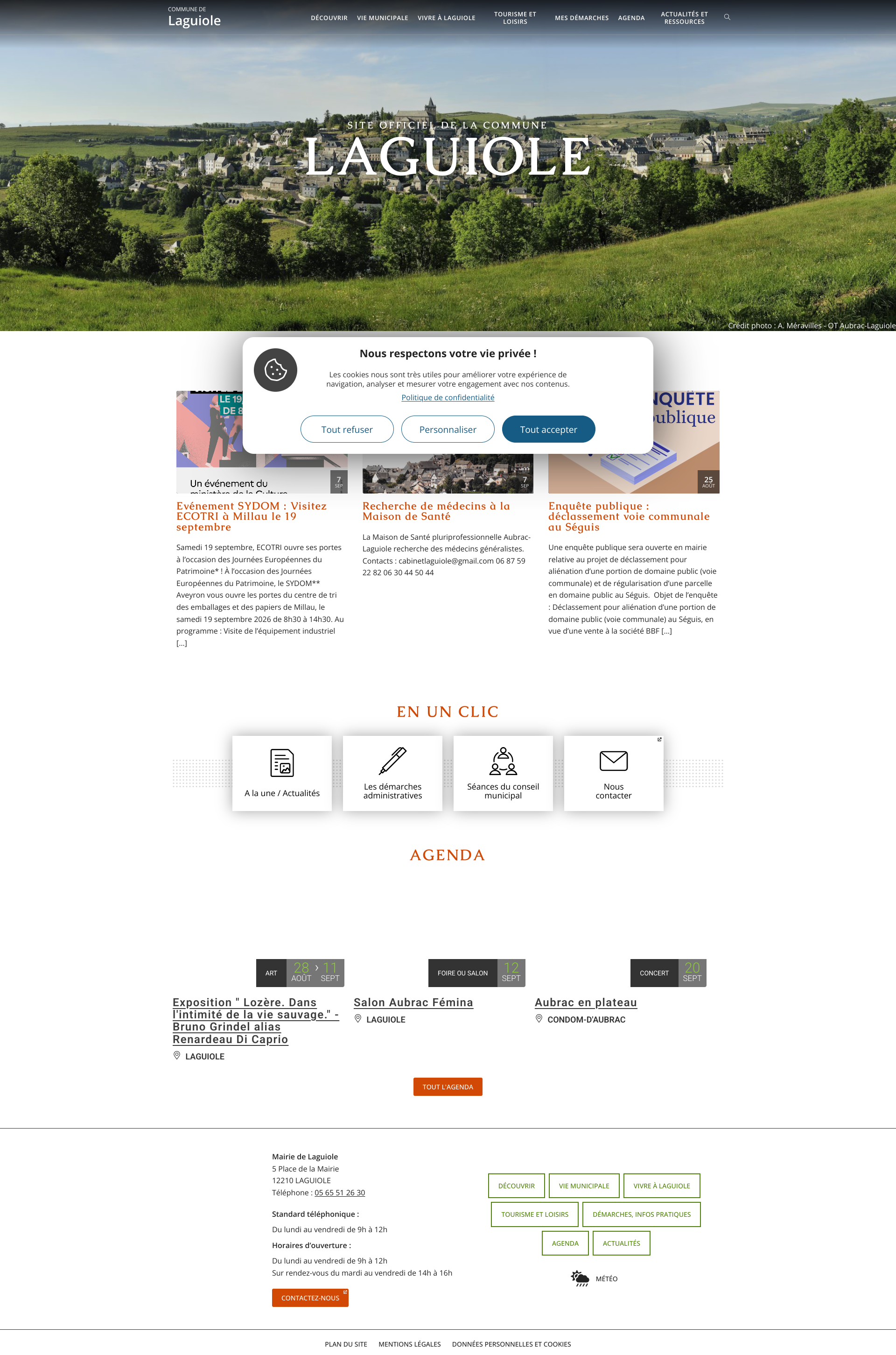 Aperçu du site