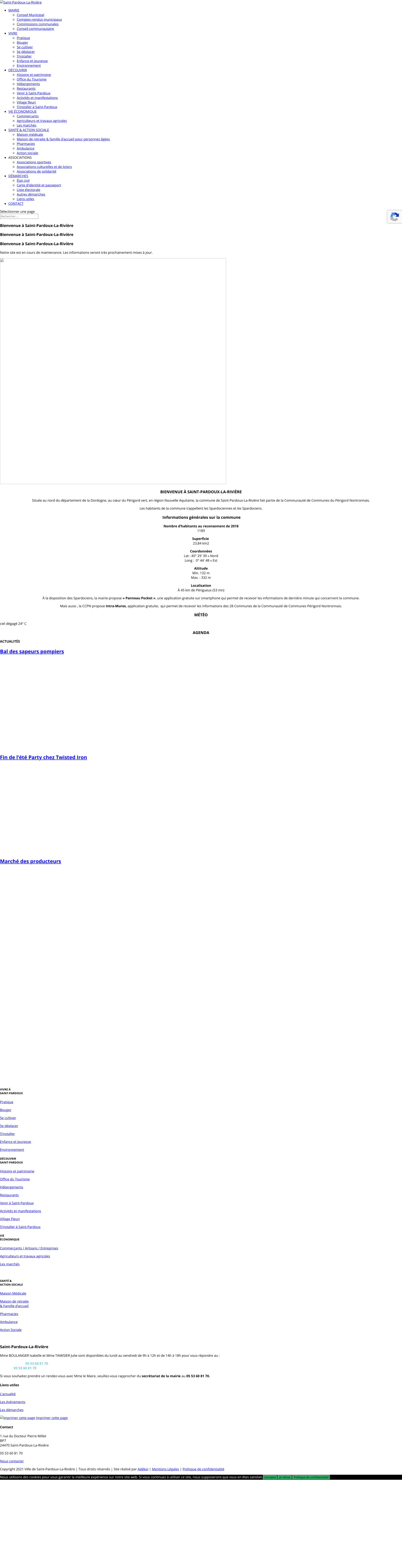 Aperçu du site
