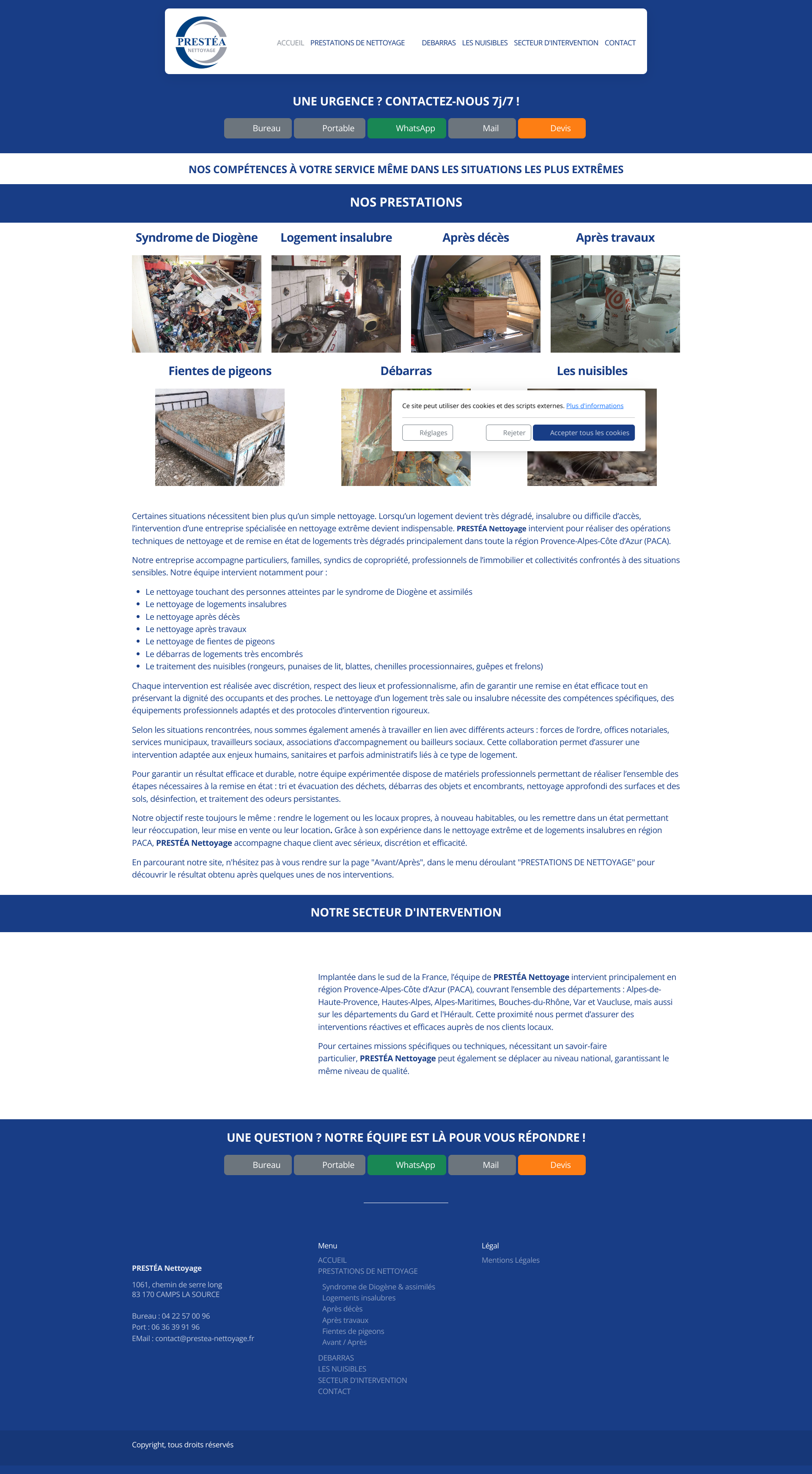 Aperçu du site