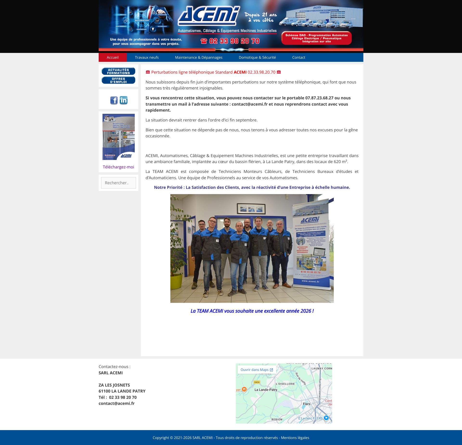 Aperçu du site