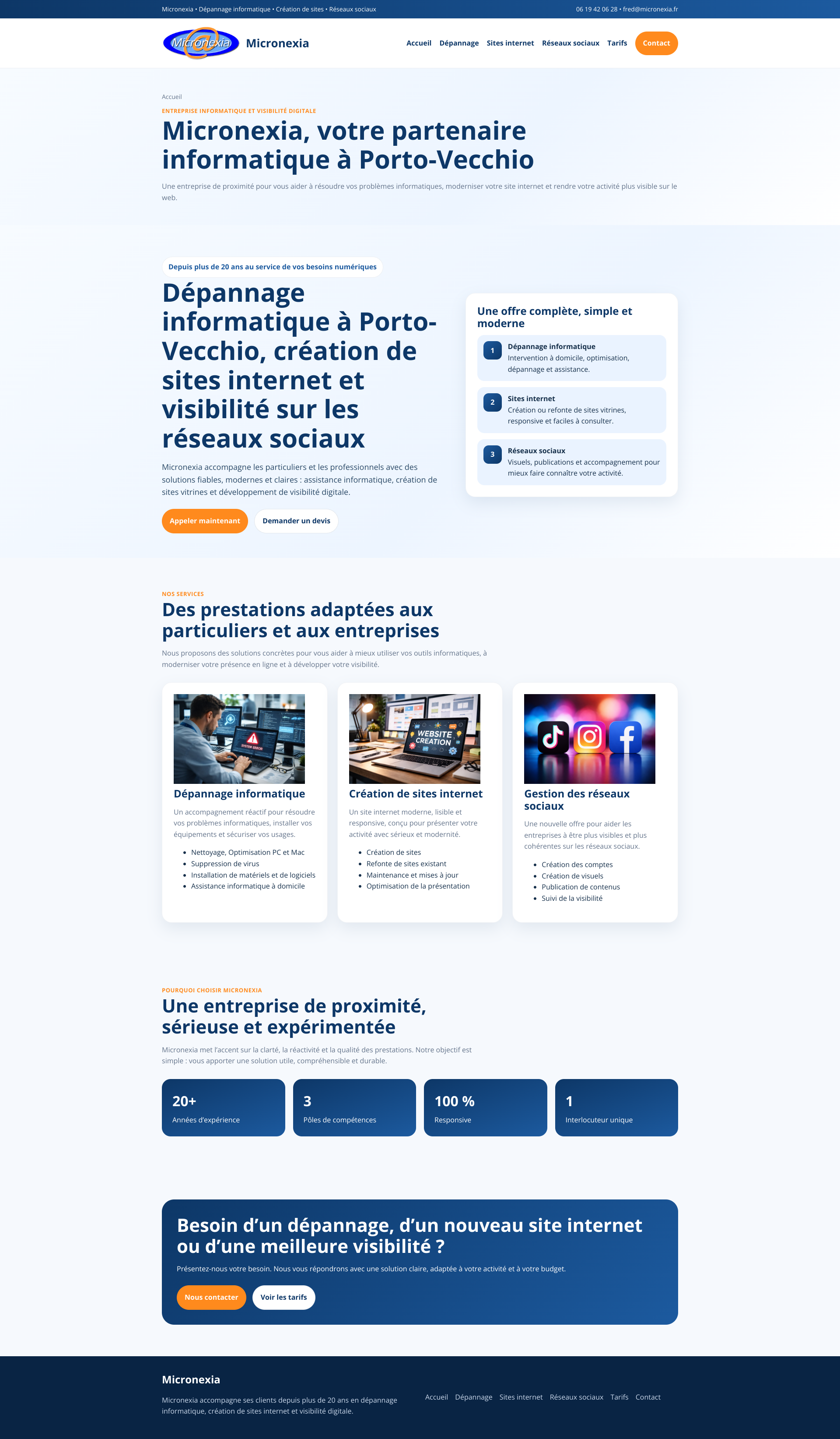 Aperçu du site