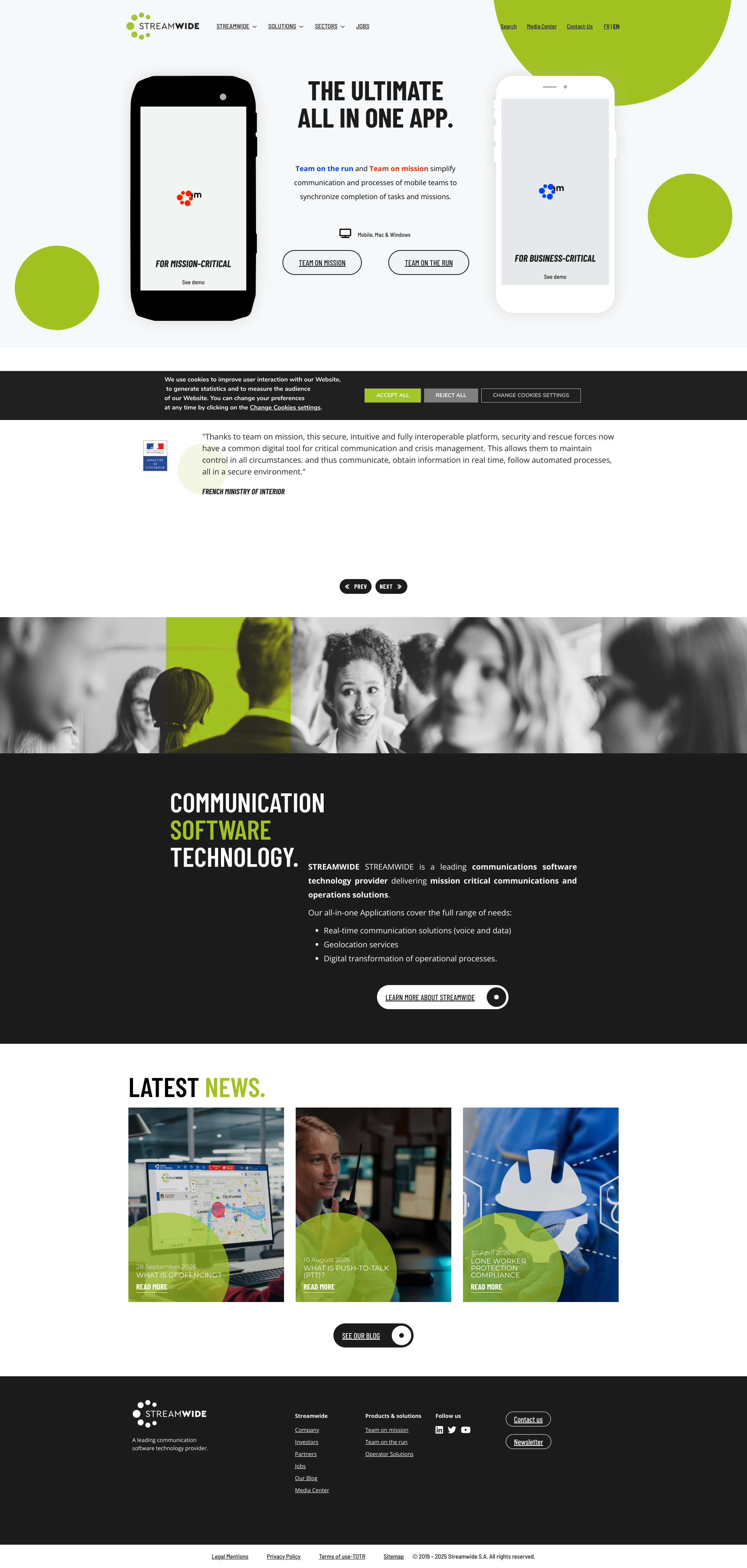 Aperçu du site