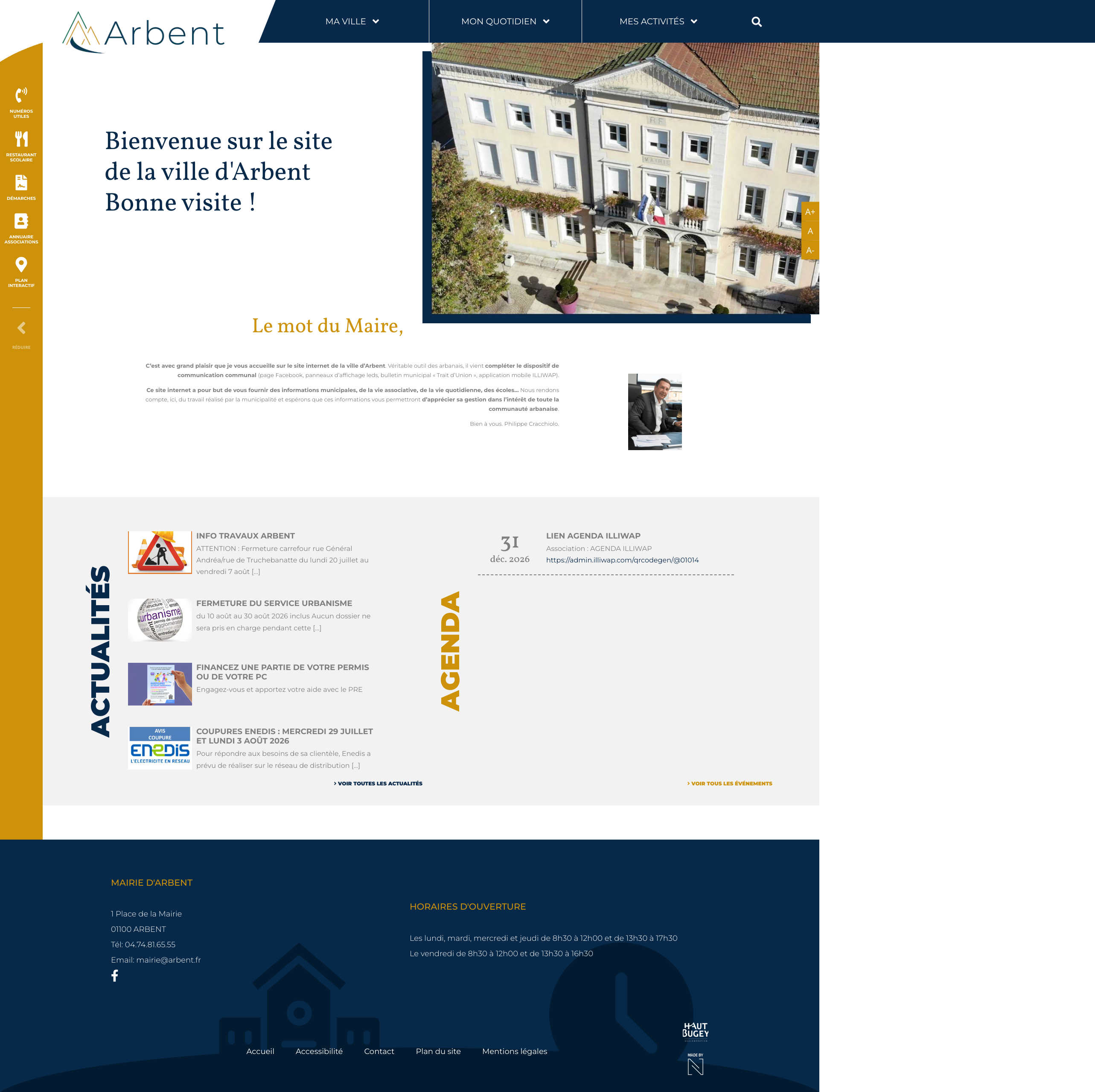 Aperçu du site