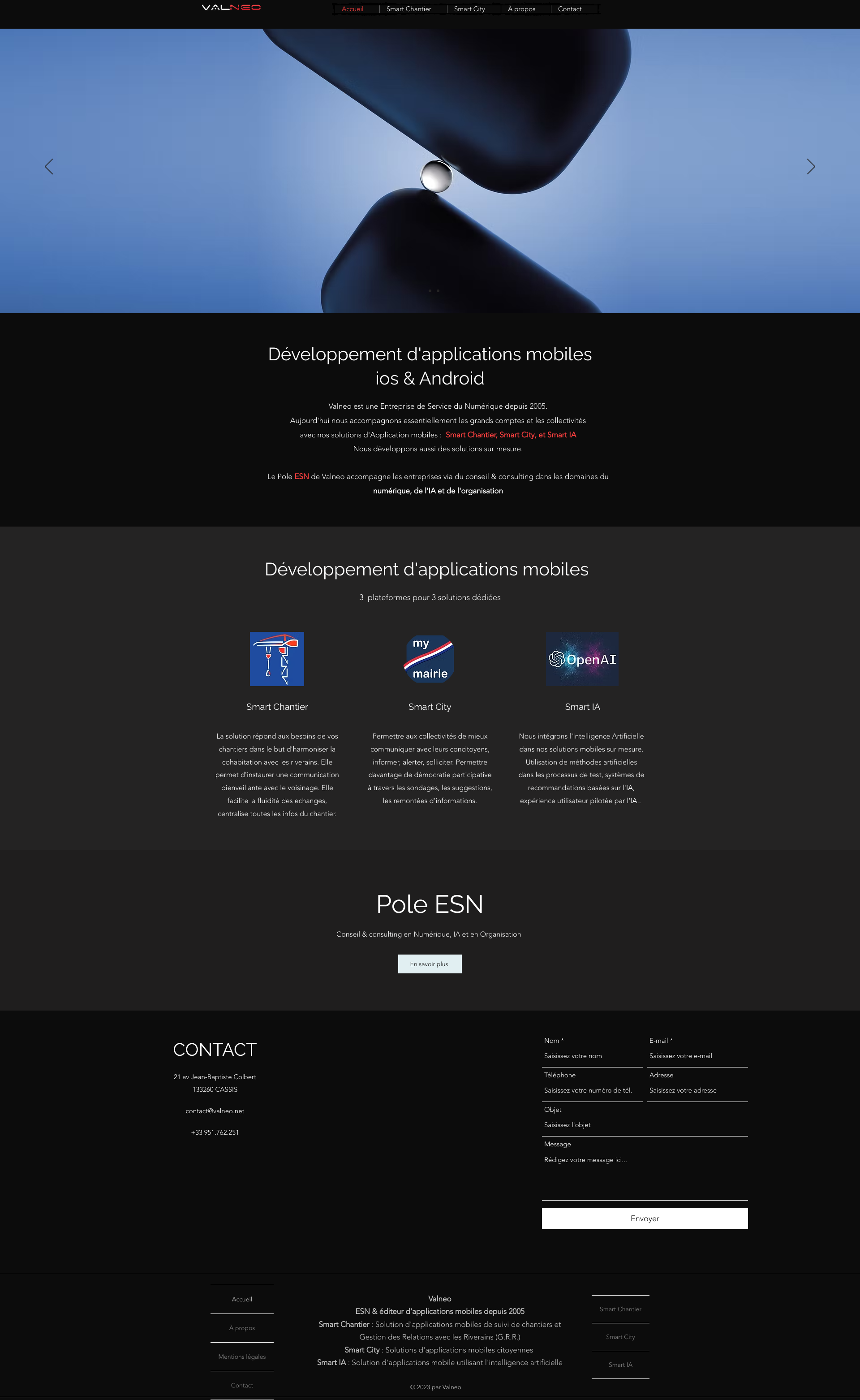 Aperçu du site