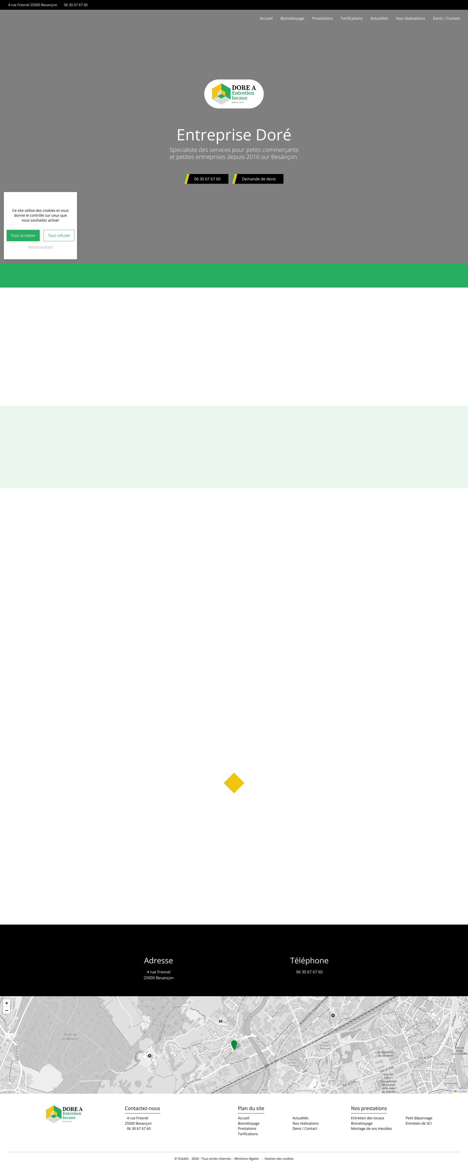 Aperçu du site