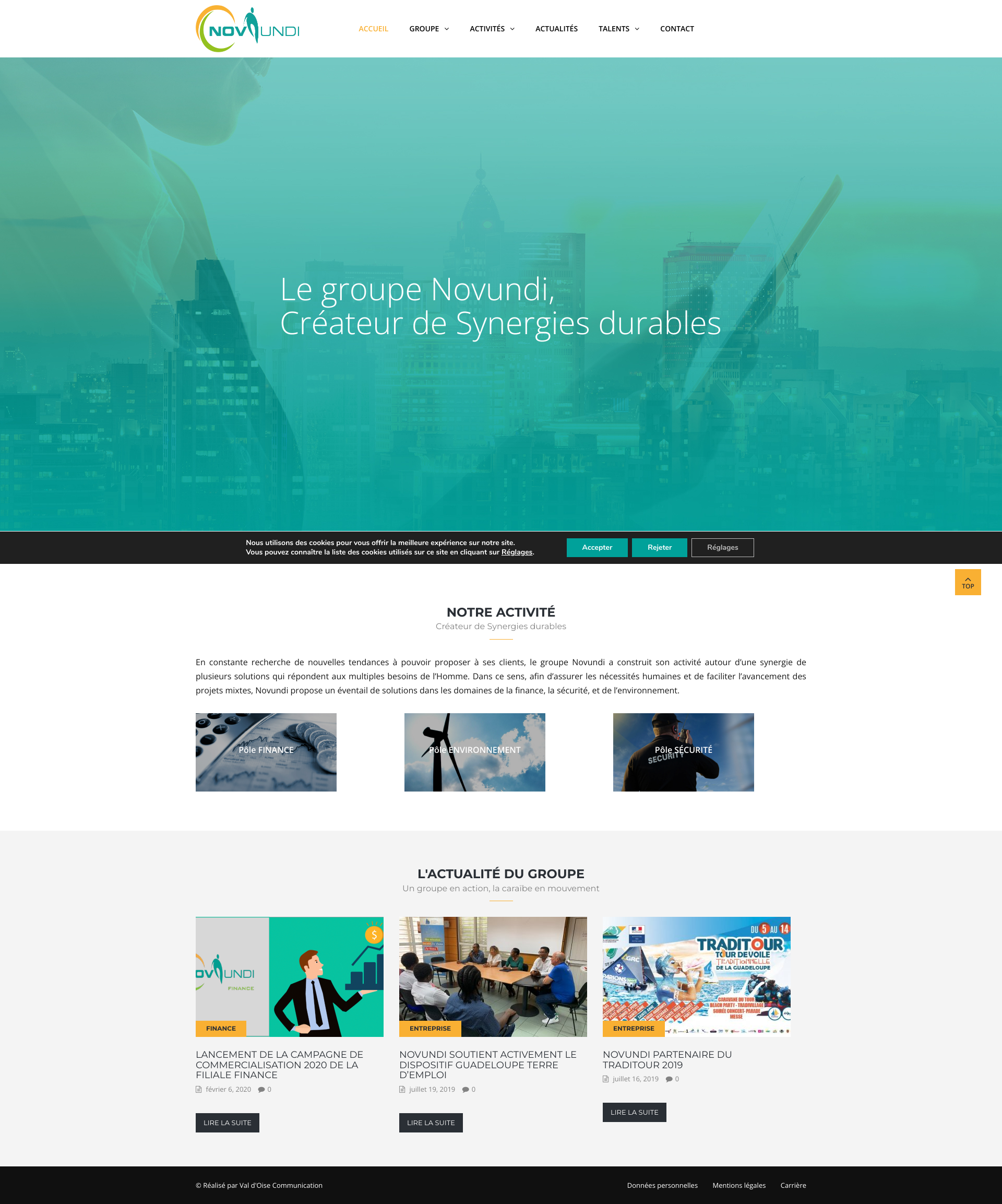 Aperçu du site