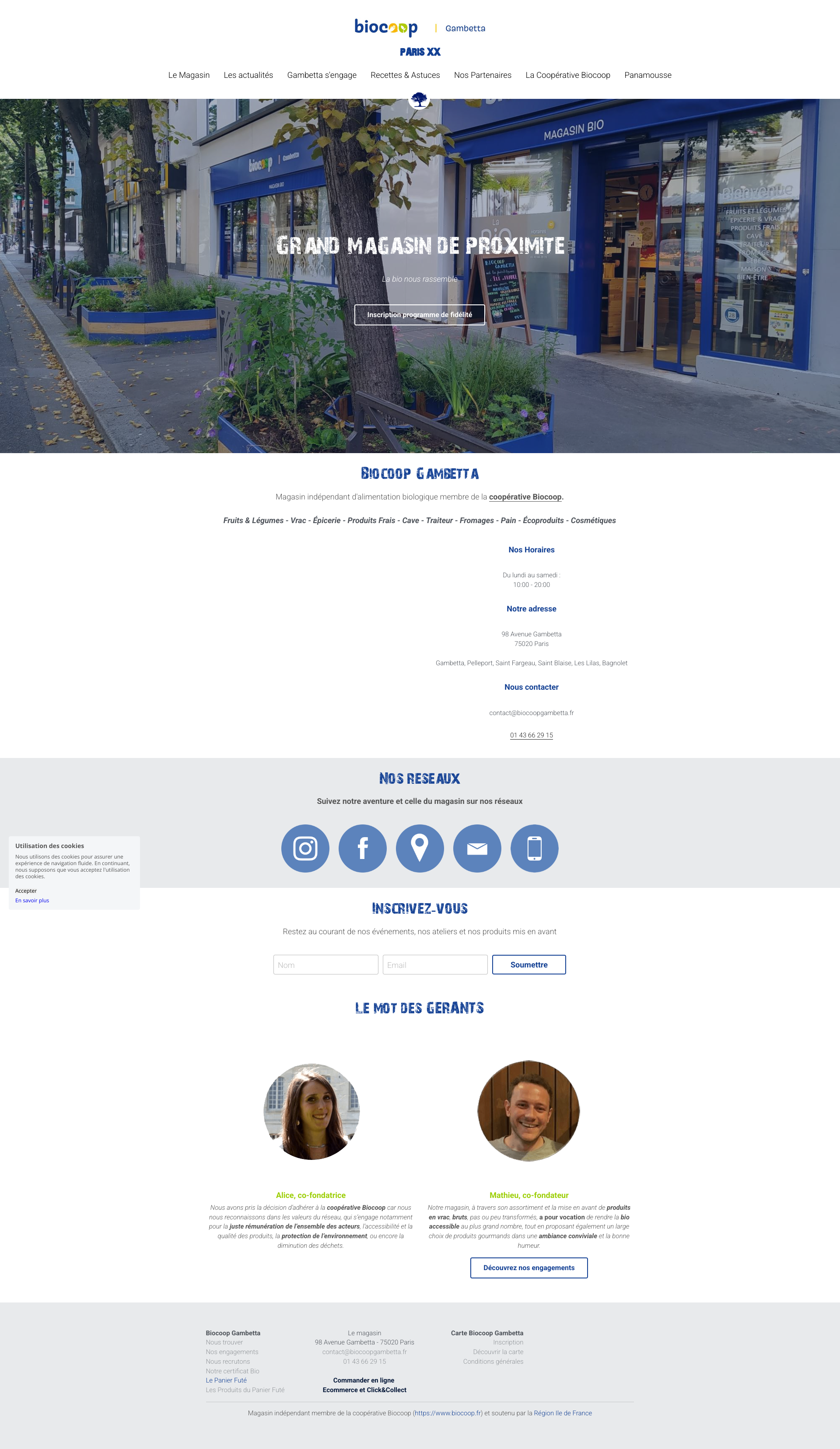Aperçu du site